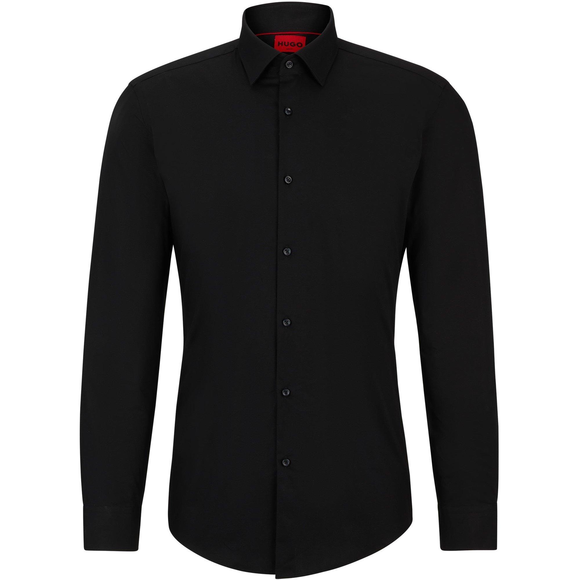 Black - Hugo - Men's Long-Sleeve Plain Shirt - 6