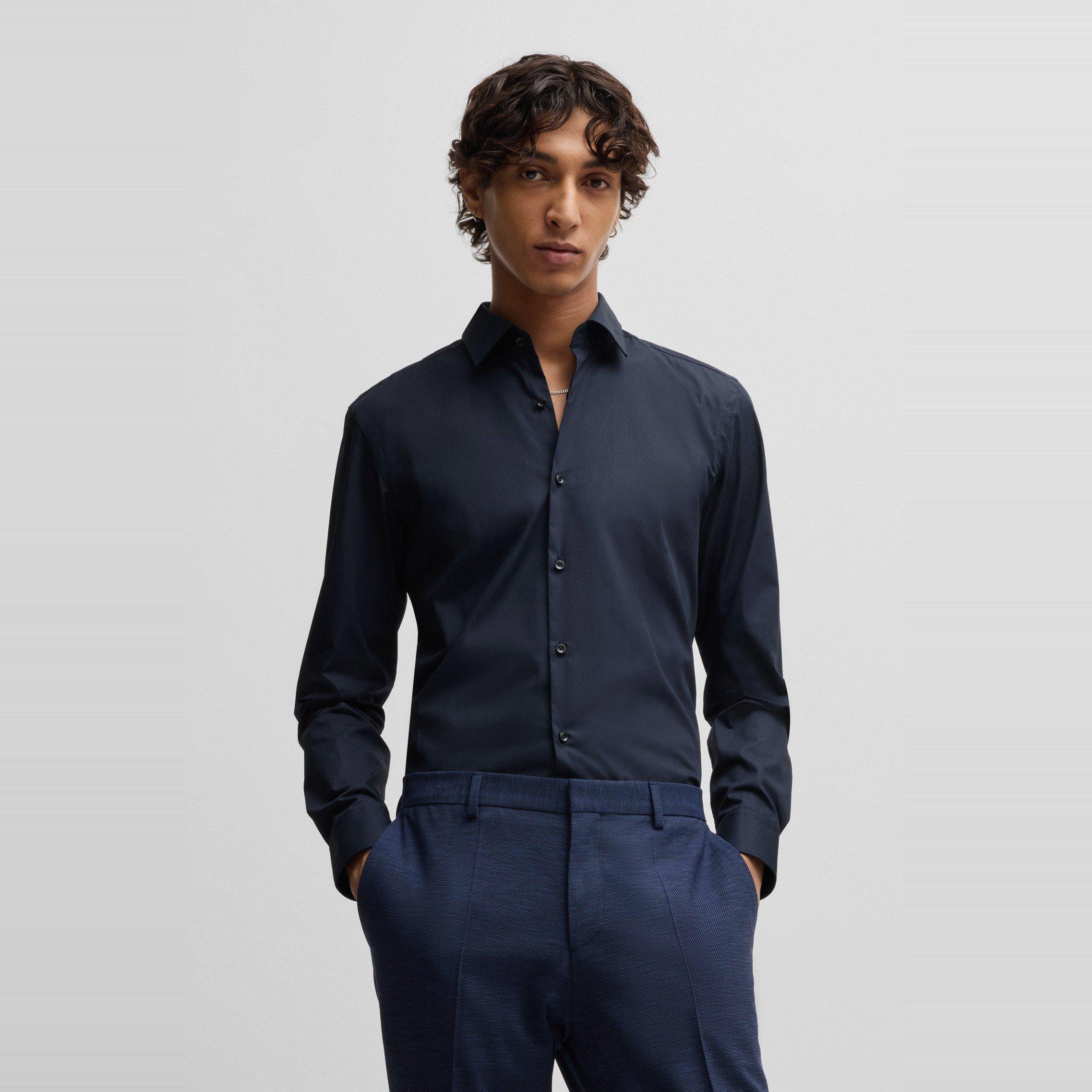 Men's Long-Sleeve Plain Shirt