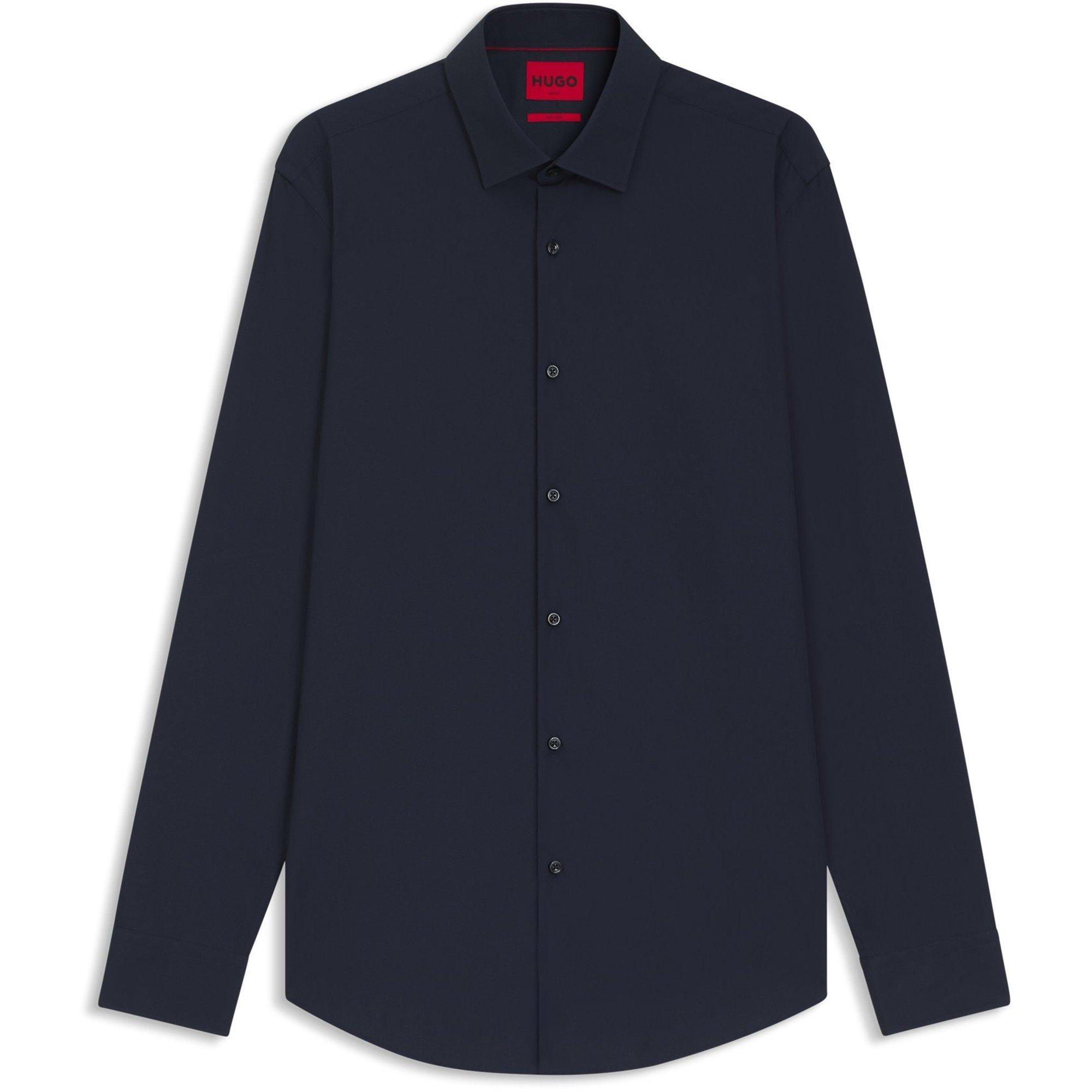 Navy - Hugo - Men's Long-Sleeve Plain Shirt - 1