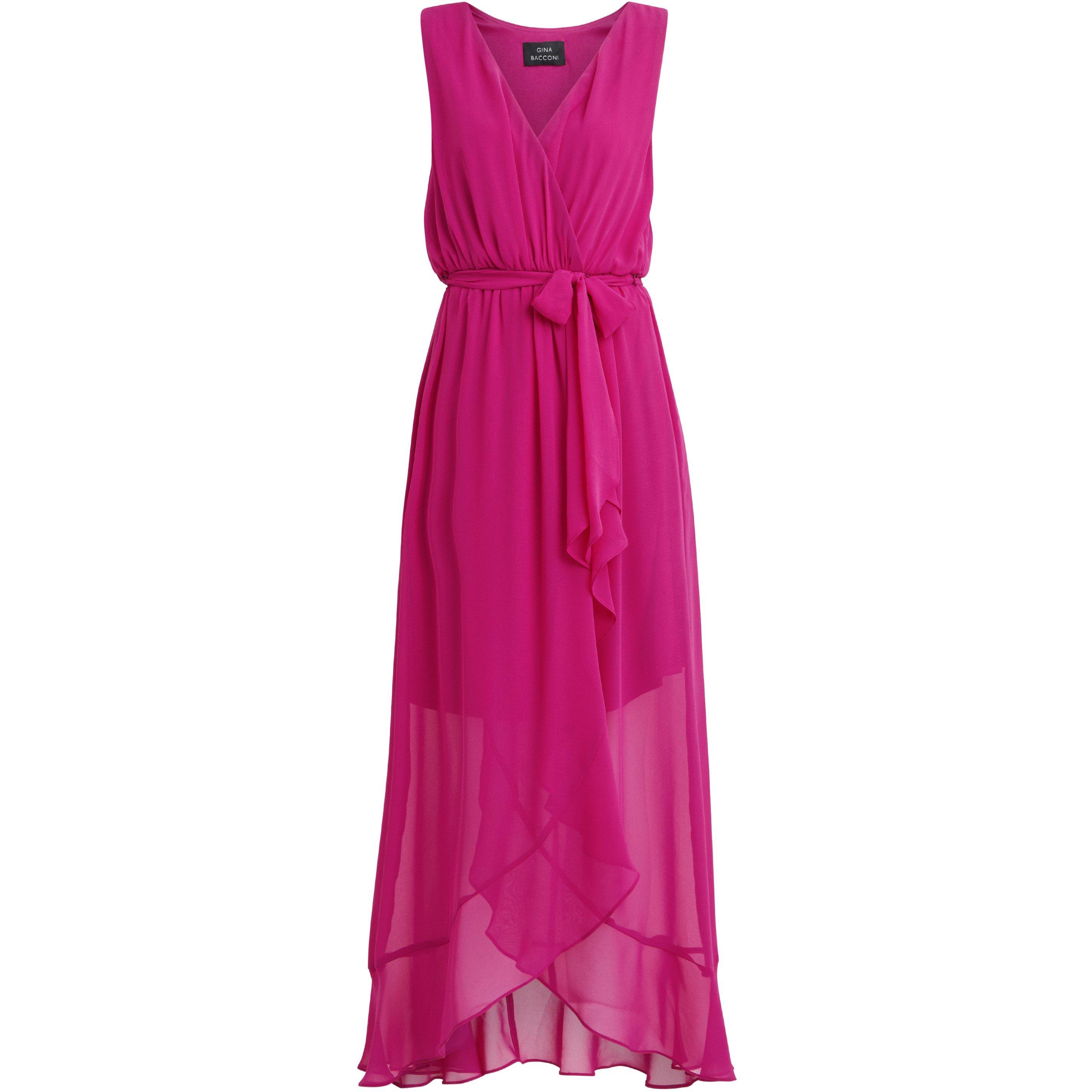 Fuschia - Gina Bacconi - Imogen Sleevless Wrap Dress - 4