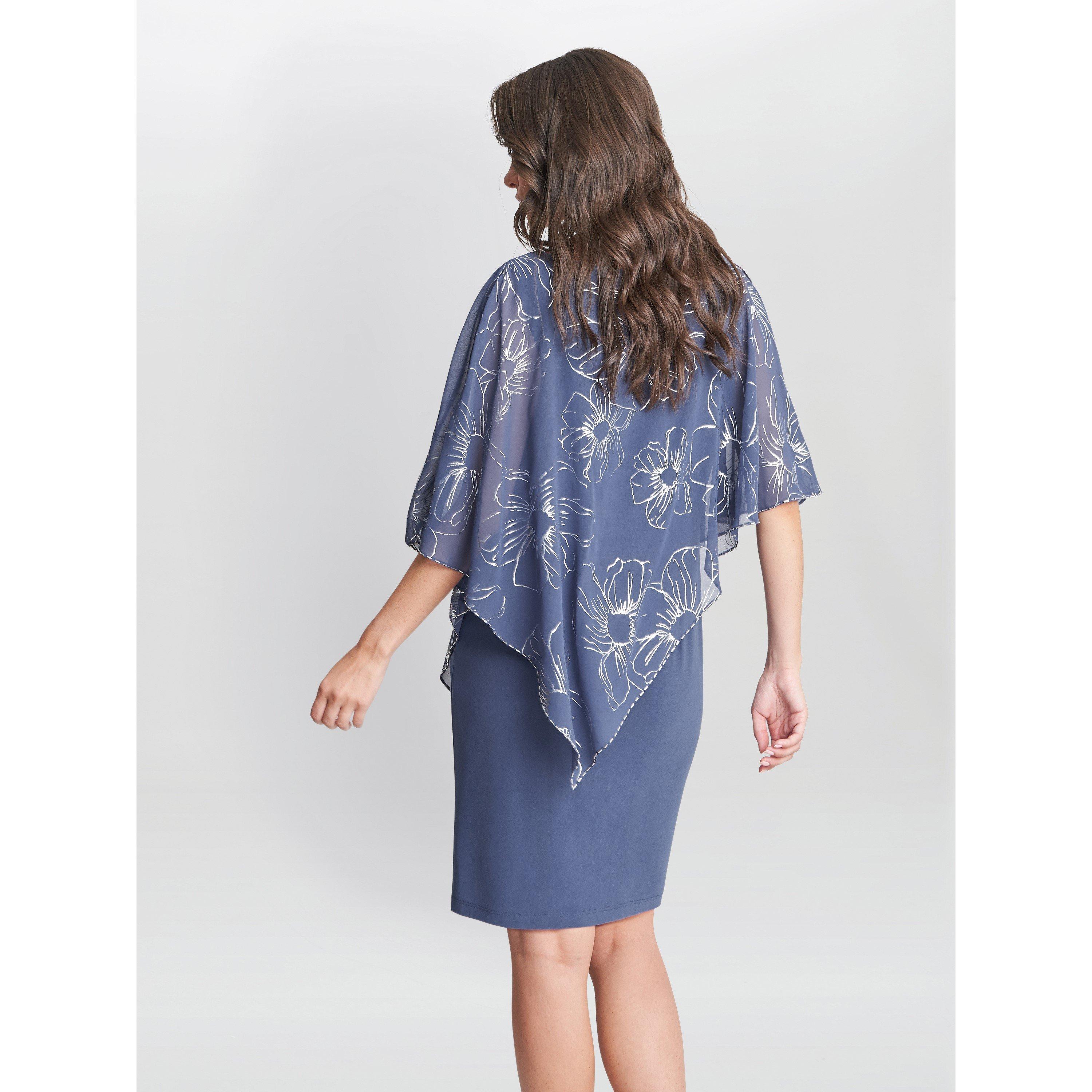 Wedgewood - Gina Bacconi - Fiona Floral Glittered Asymmetric Dress - 2