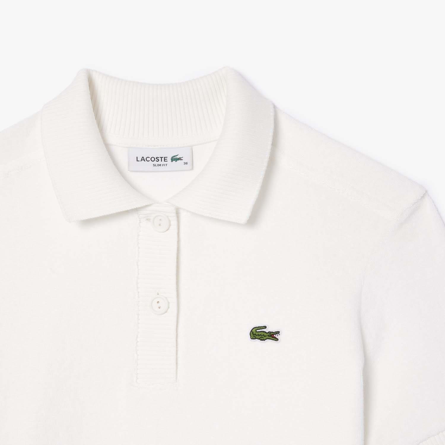 Cream - Lacoste - Slim-Fit Terry Polo Shirt - 2