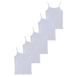 Be You Studio Girls Pack of 5 Basic Cami Vest White