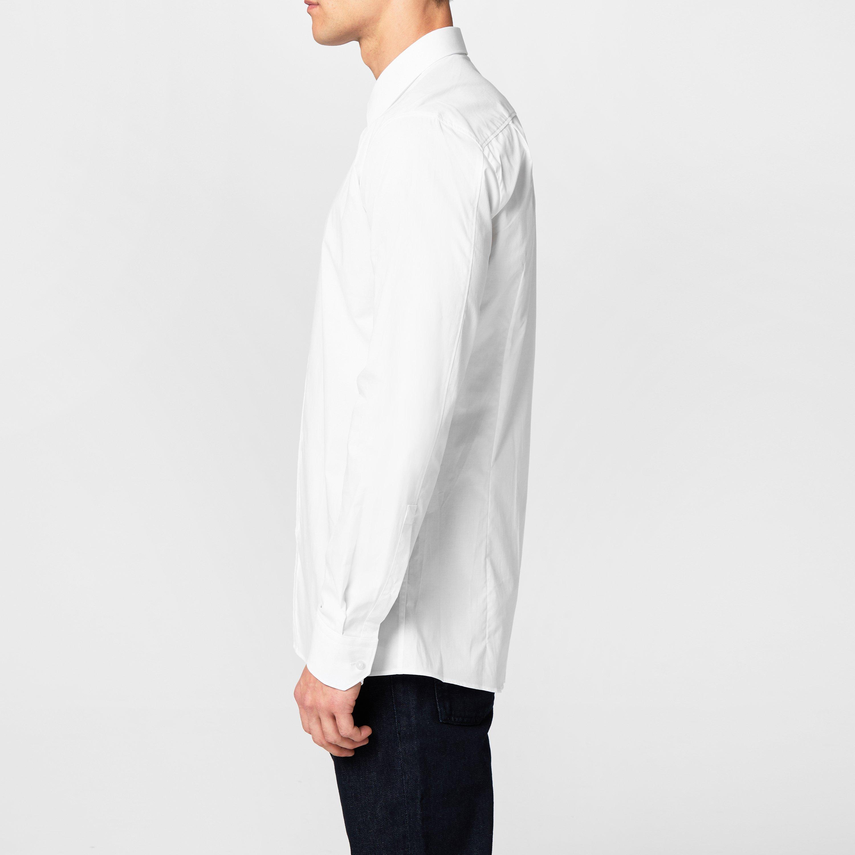 Open White 199 - Hugo - Men's Elisha Long Sleeve Plain Shirt - 5