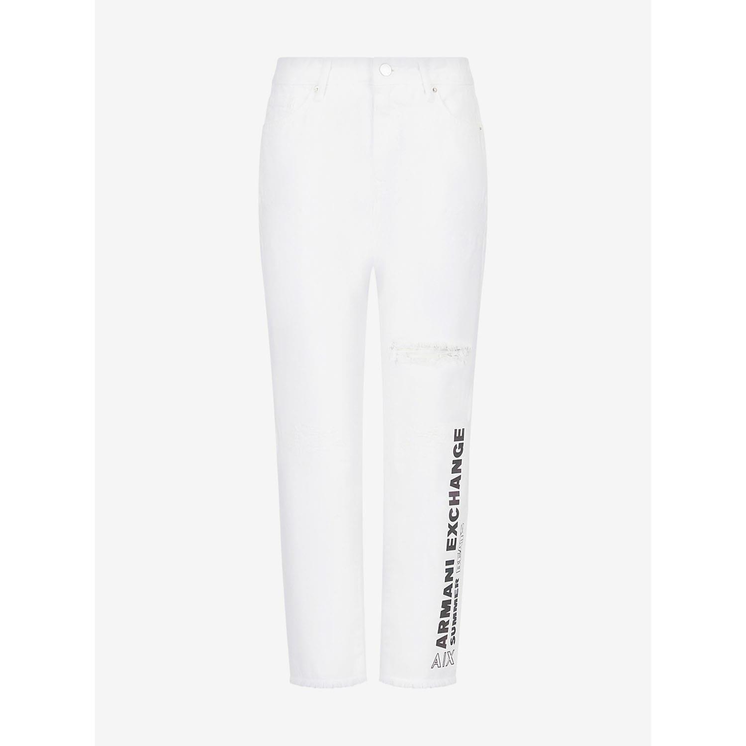 Armani Exchange Women's J16 Boyfriend-Fit Jeans - White - 29R
