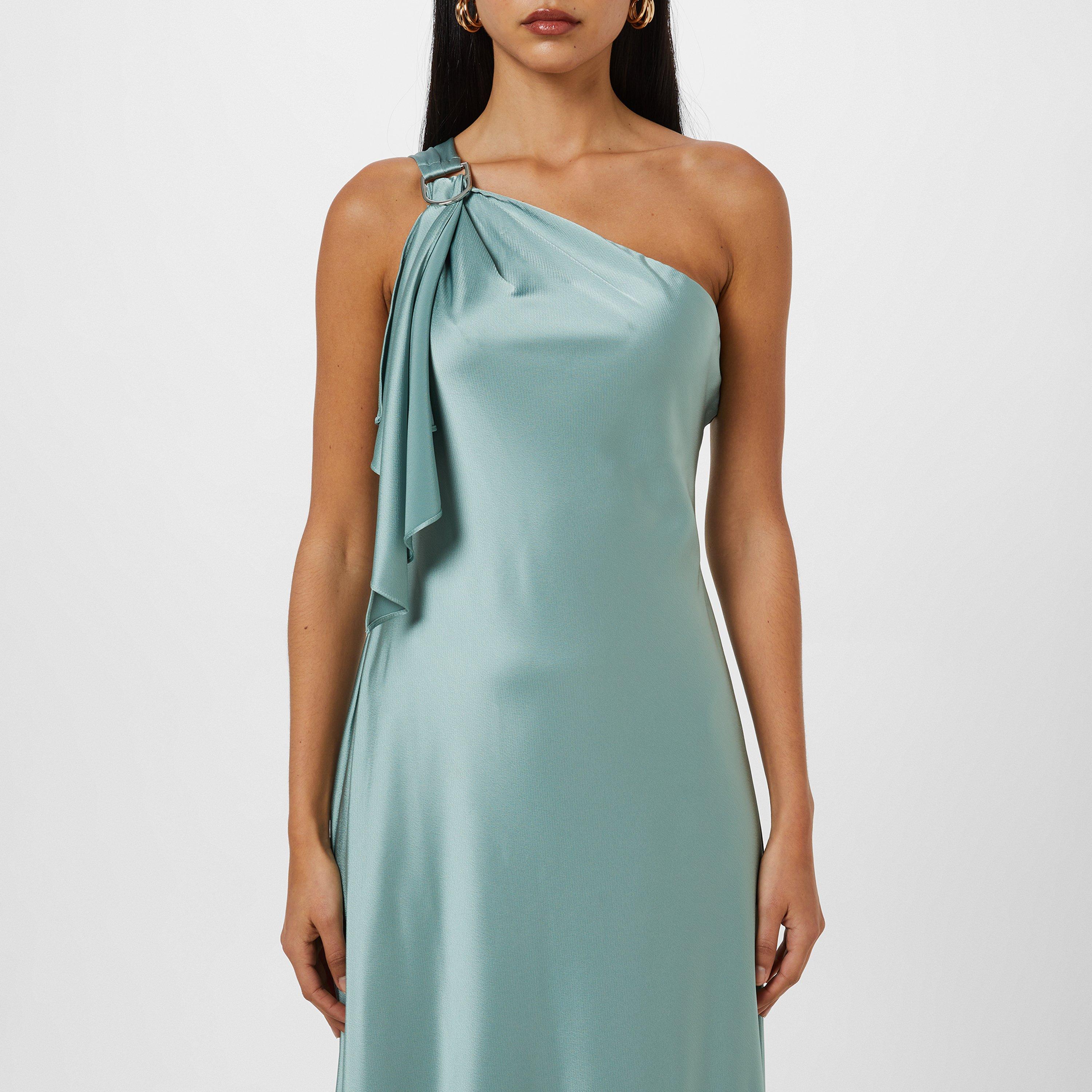Soft Laurel - Lauren by Ralph Lauren - Satin Charmeuse One-Shoulder Gown - 2