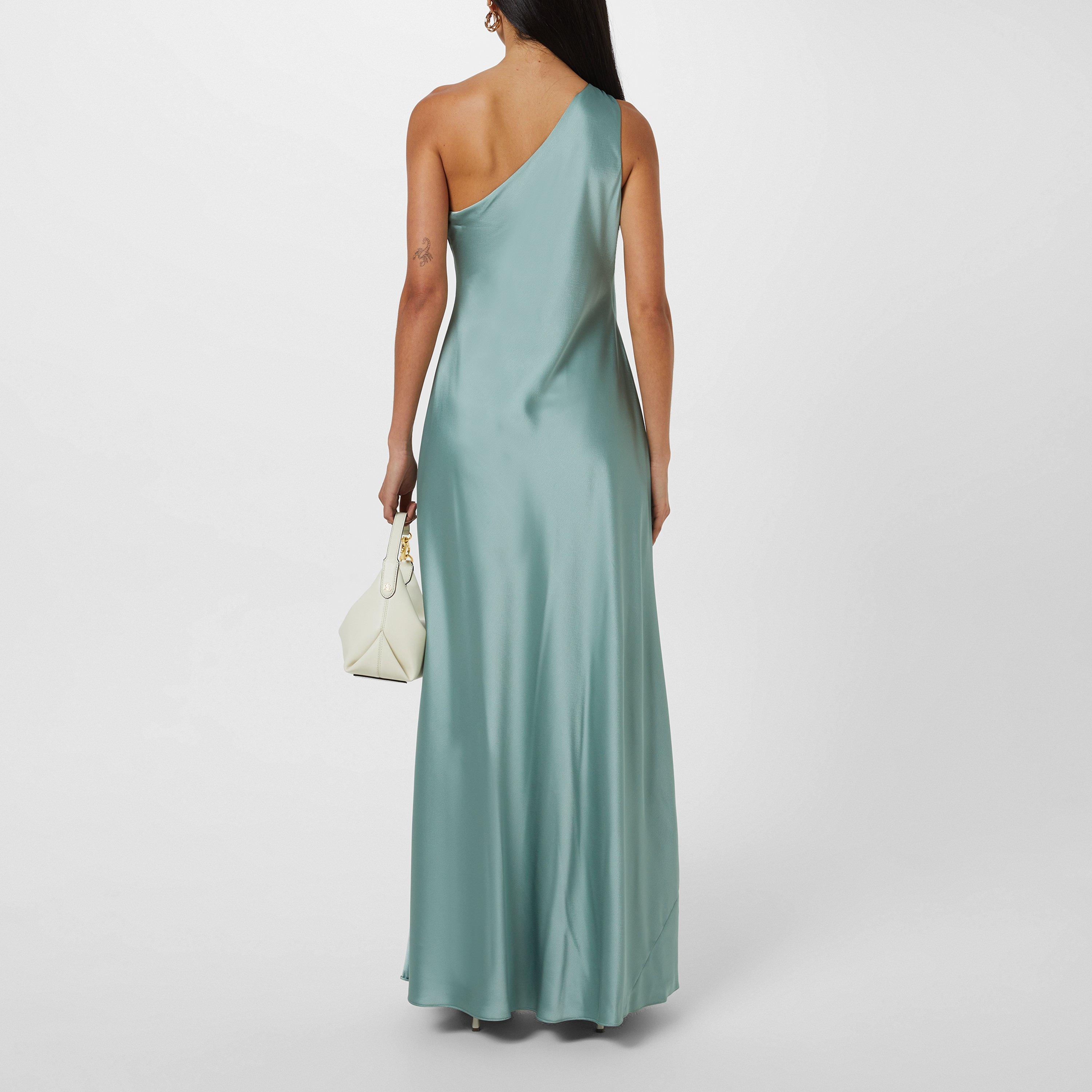 Soft Laurel - Lauren by Ralph Lauren - Satin Charmeuse One-Shoulder Gown - 3