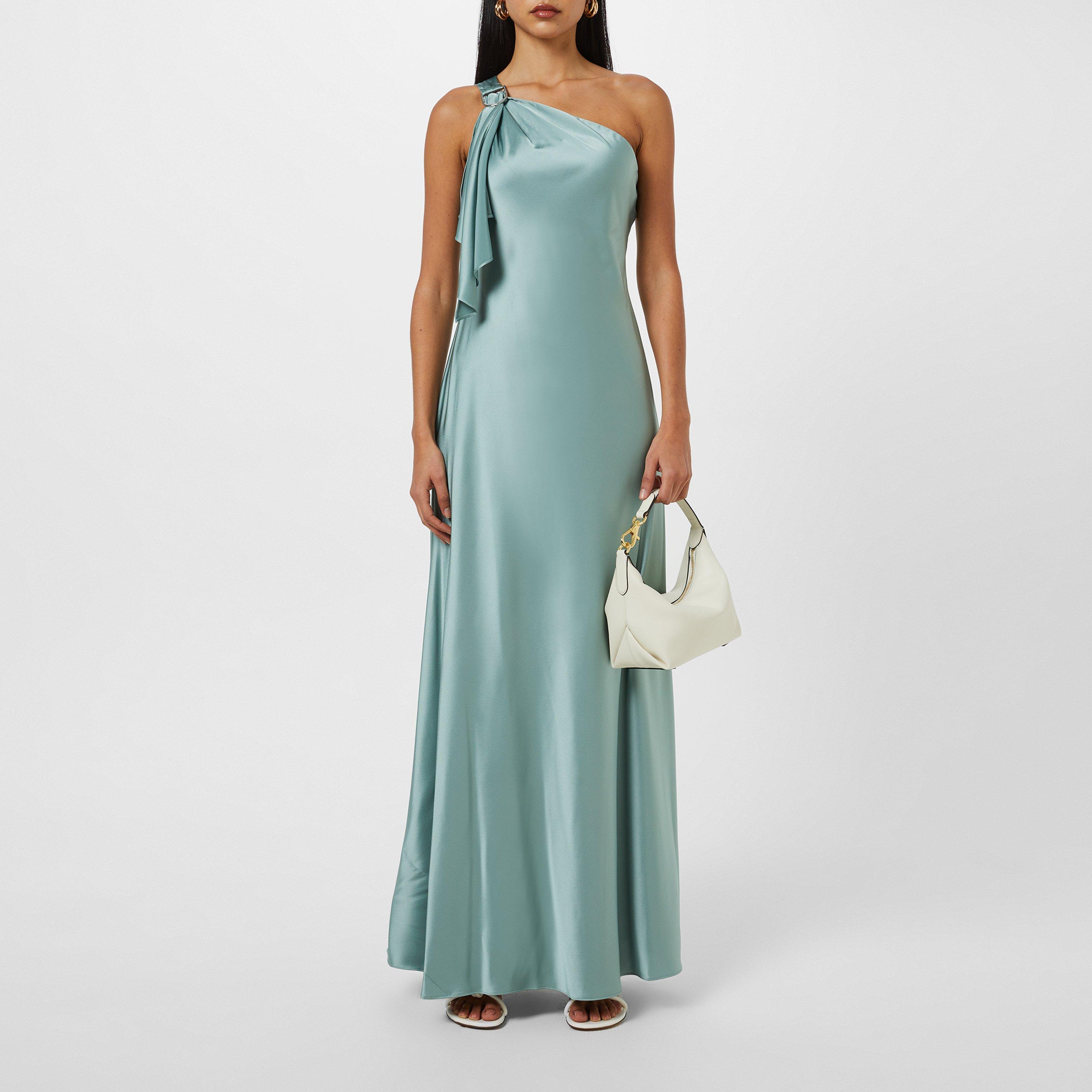 Soft Laurel - Lauren by Ralph Lauren - Satin Charmeuse One-Shoulder Gown - 5