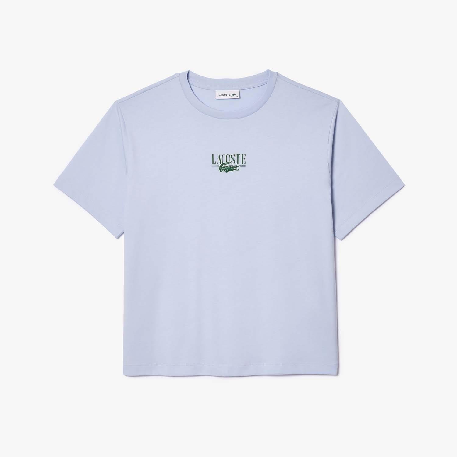 Blue - Lacoste - Relaxed-Fit Printed Cotton T-Shirt - 1