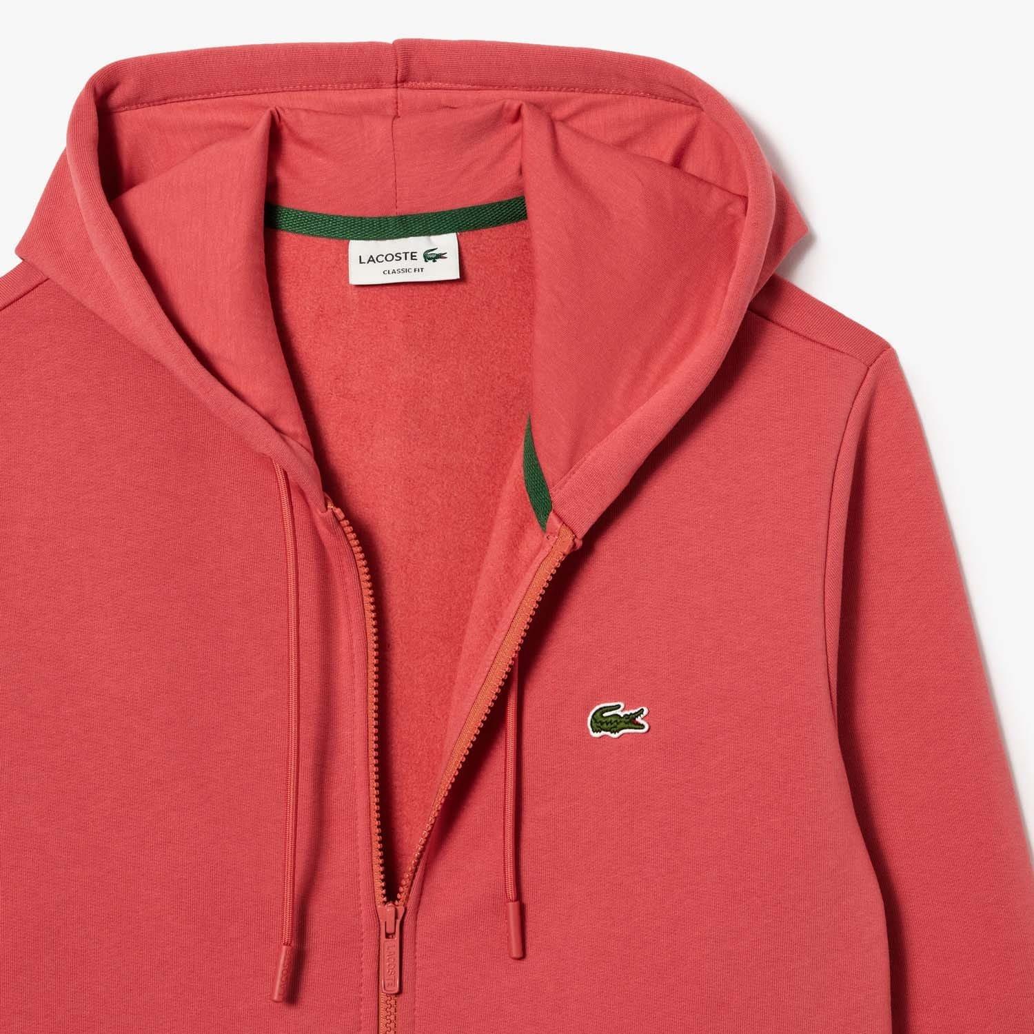 Red - Lacoste - Zip-Up Fleece Hoodie - 2