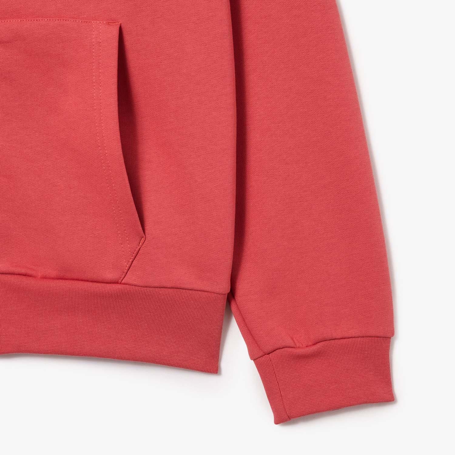 Red - Lacoste - Zip-Up Fleece Hoodie - 3