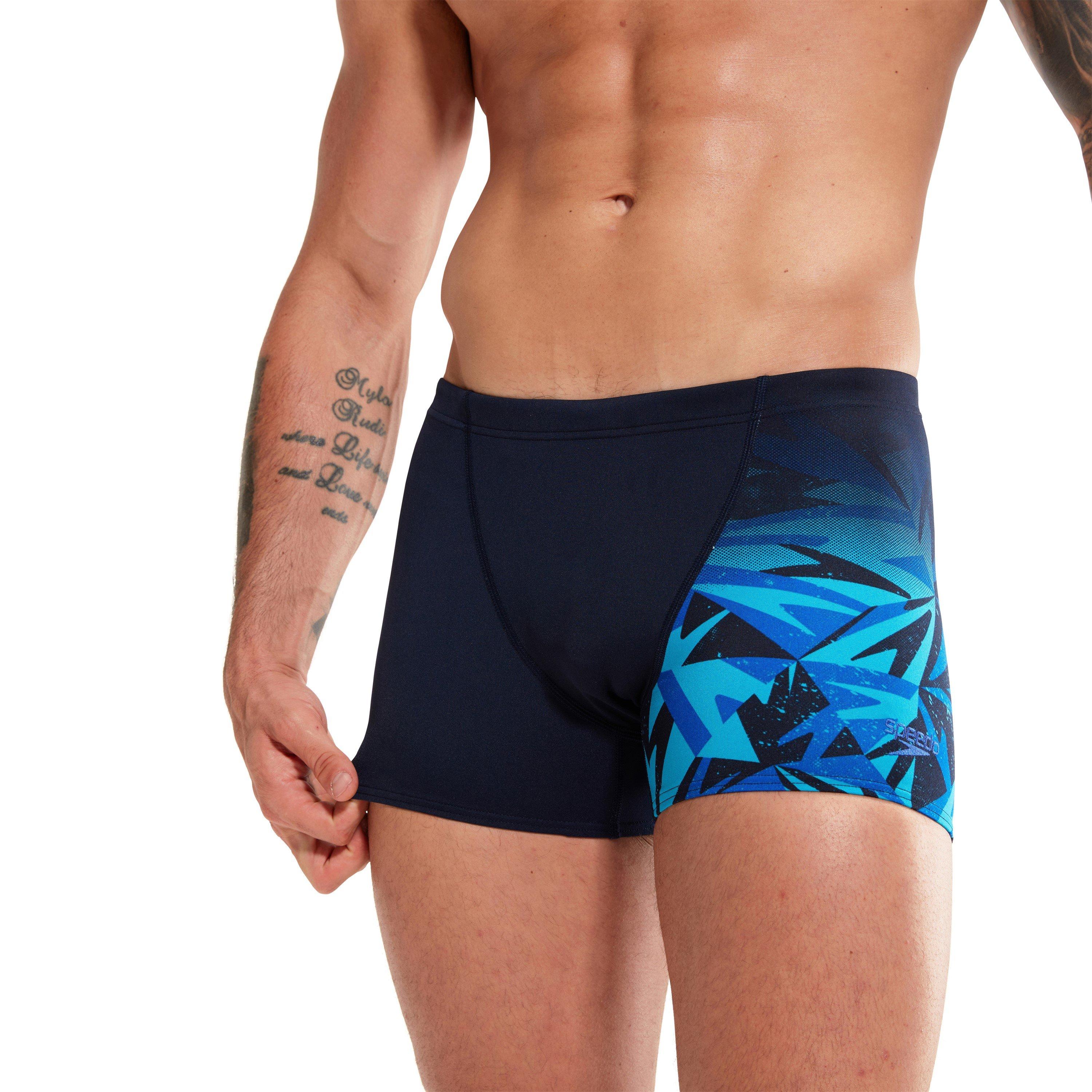 Negro/Azul - Speedo - Hyper Boom V-Cut Aquashort Mens - 6