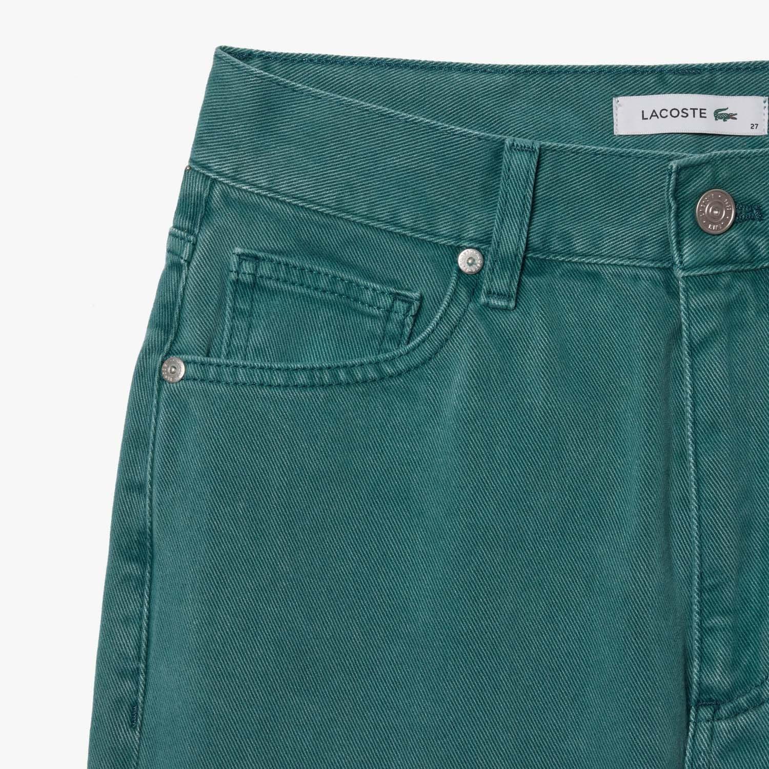 Green - Lacoste - Straight Leg Natural Dye Denim Jeans - 2