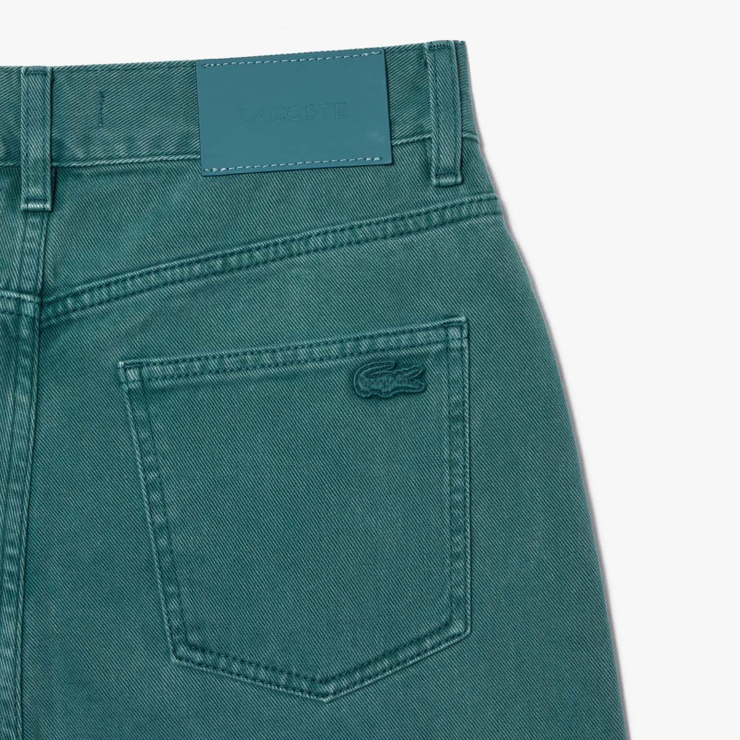 Green - Lacoste - Straight Leg Natural Dye Denim Jeans - 3