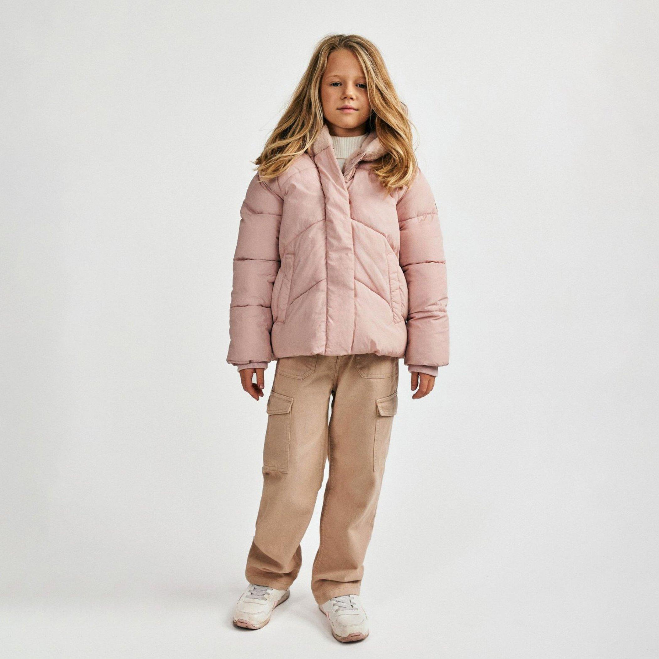 Rosa - Minoti - Girls warm padded jacket with hood pink - 2