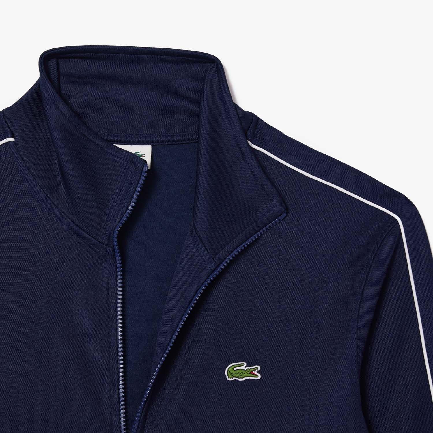 Blue - Lacoste - Paris Piqu¿ Zip Front Track Jacket - 4