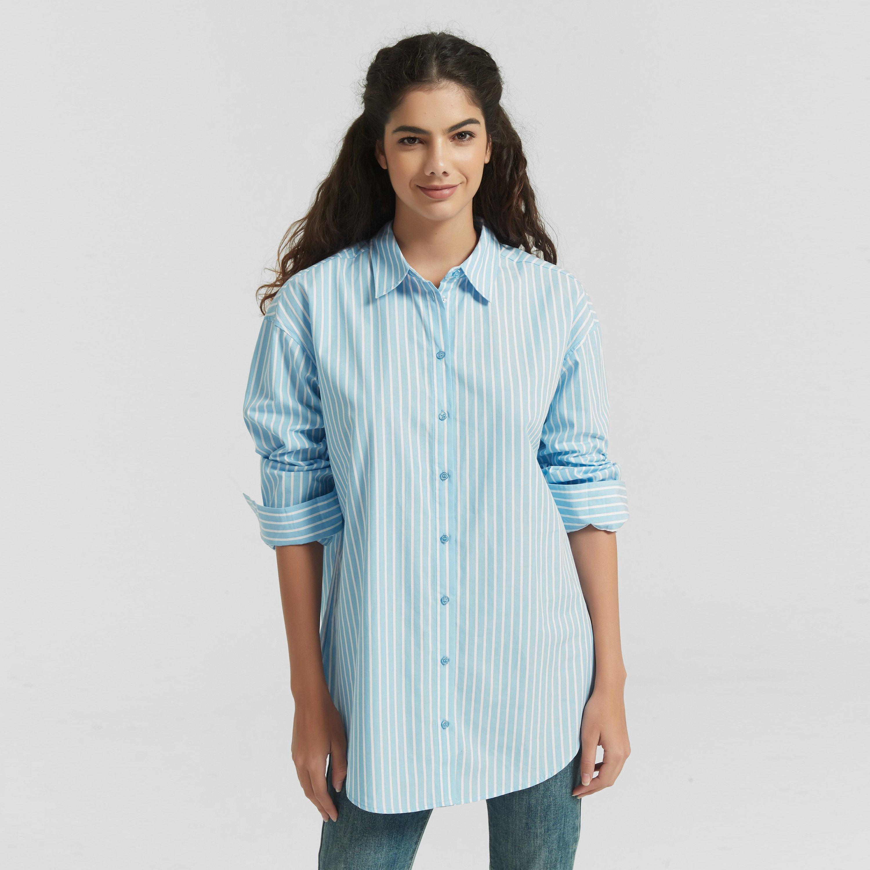 Riscas Azuis - Be You - Stripe Long-Sleeve Patterned Shirt - 4
