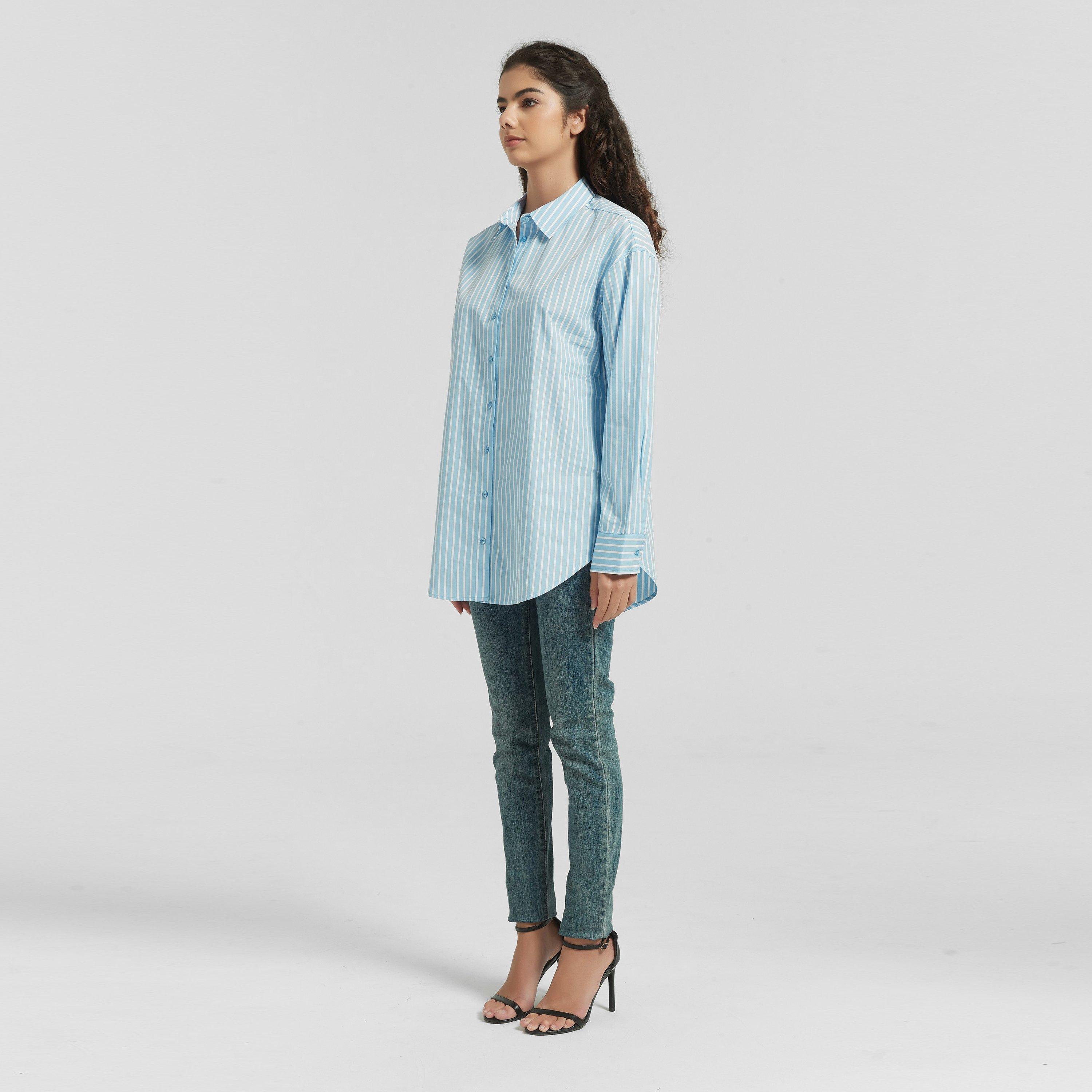 Riscas Azuis - Be You - Stripe Long-Sleeve Patterned Shirt - 5