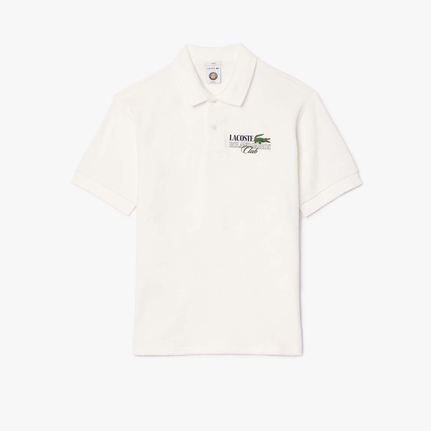 Cream - Lacoste - Relaxed-Fit Roland-Garros Edition Terry Polo Shirt - 1