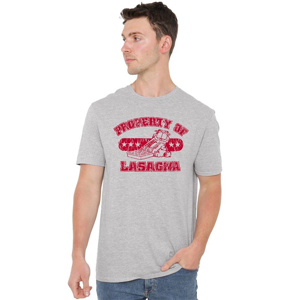Grey - Garfield - Garfield Property Of Lasagna T Shirt Athletic Hea - 1