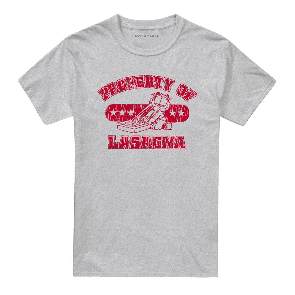 Grey - Garfield - Garfield Property Of Lasagna T Shirt Athletic Hea - 4
