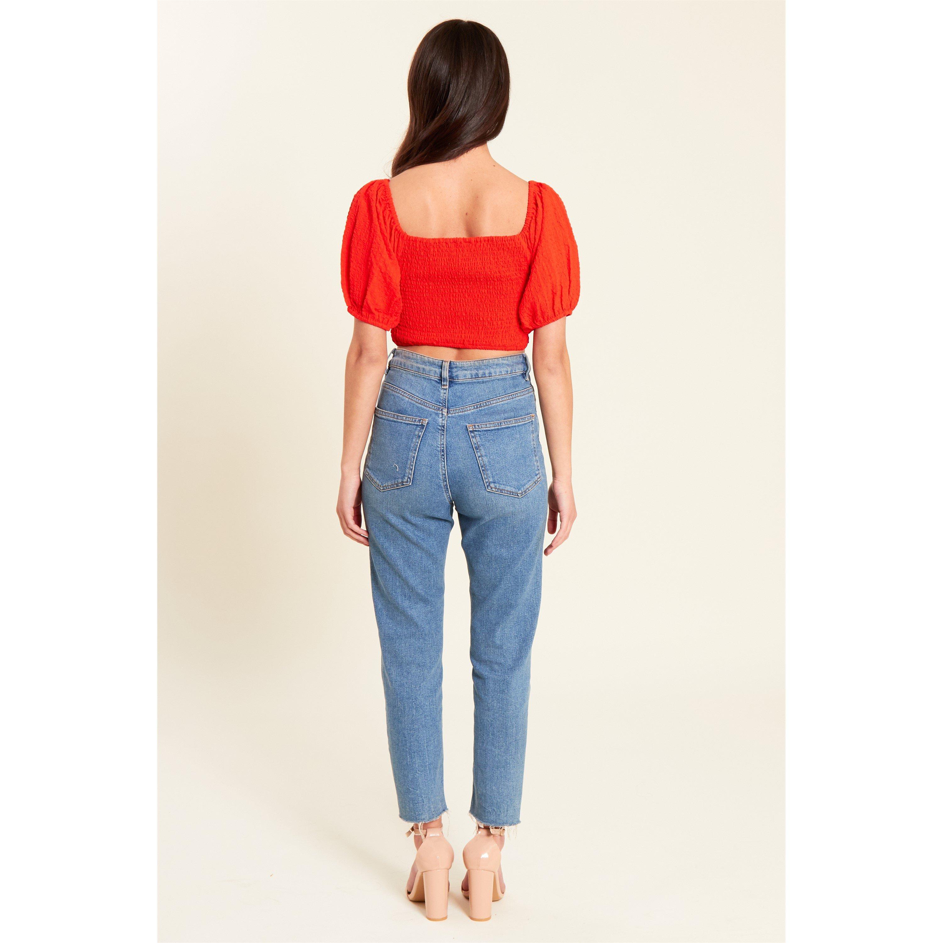 Rød - Be You - Shirred Crop Top Womens - 2