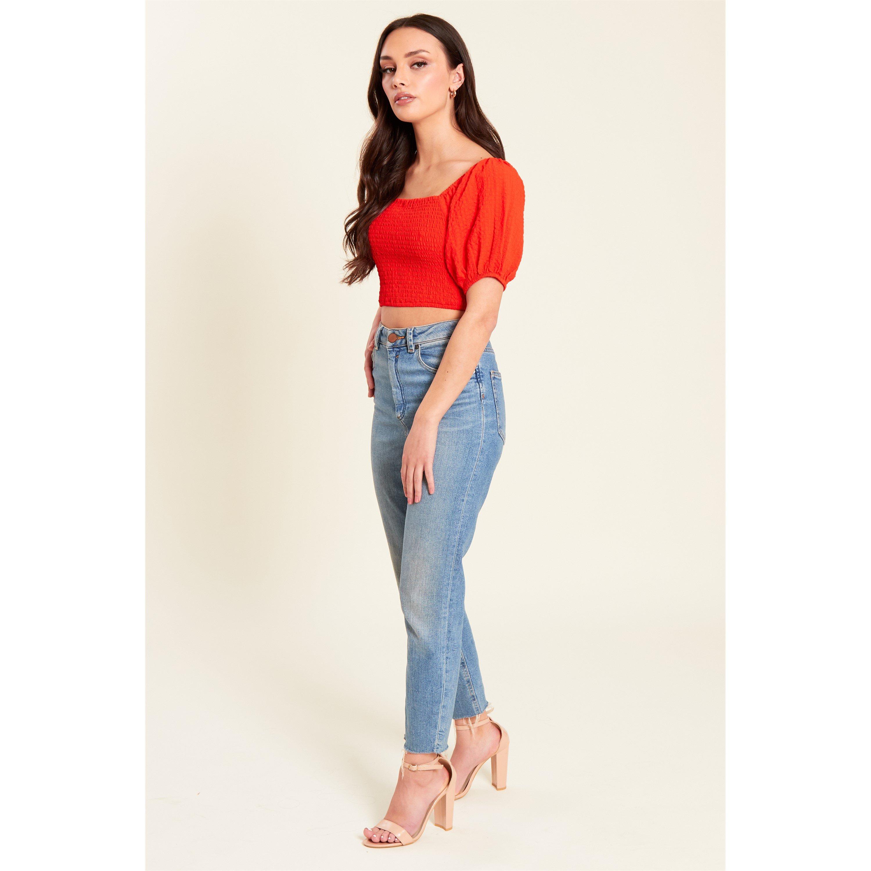 Rød - Be You - Shirred Crop Top Womens - 3