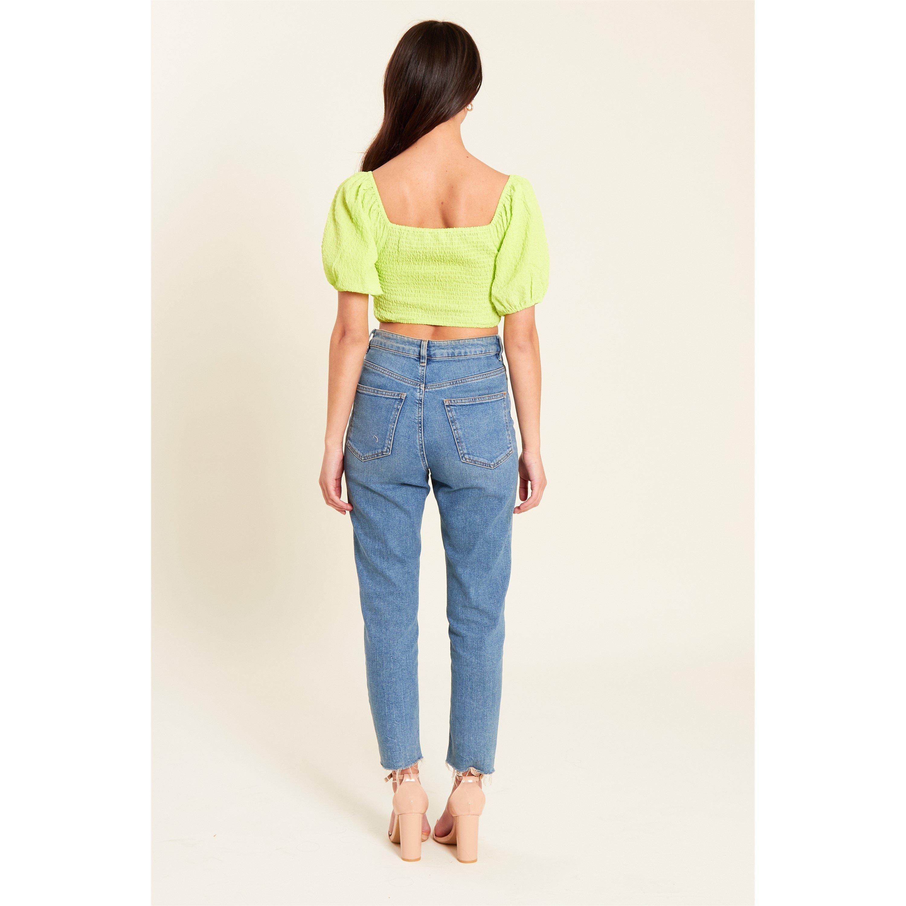 Lime - Be You - Shirred Crop Top Womens - 2
