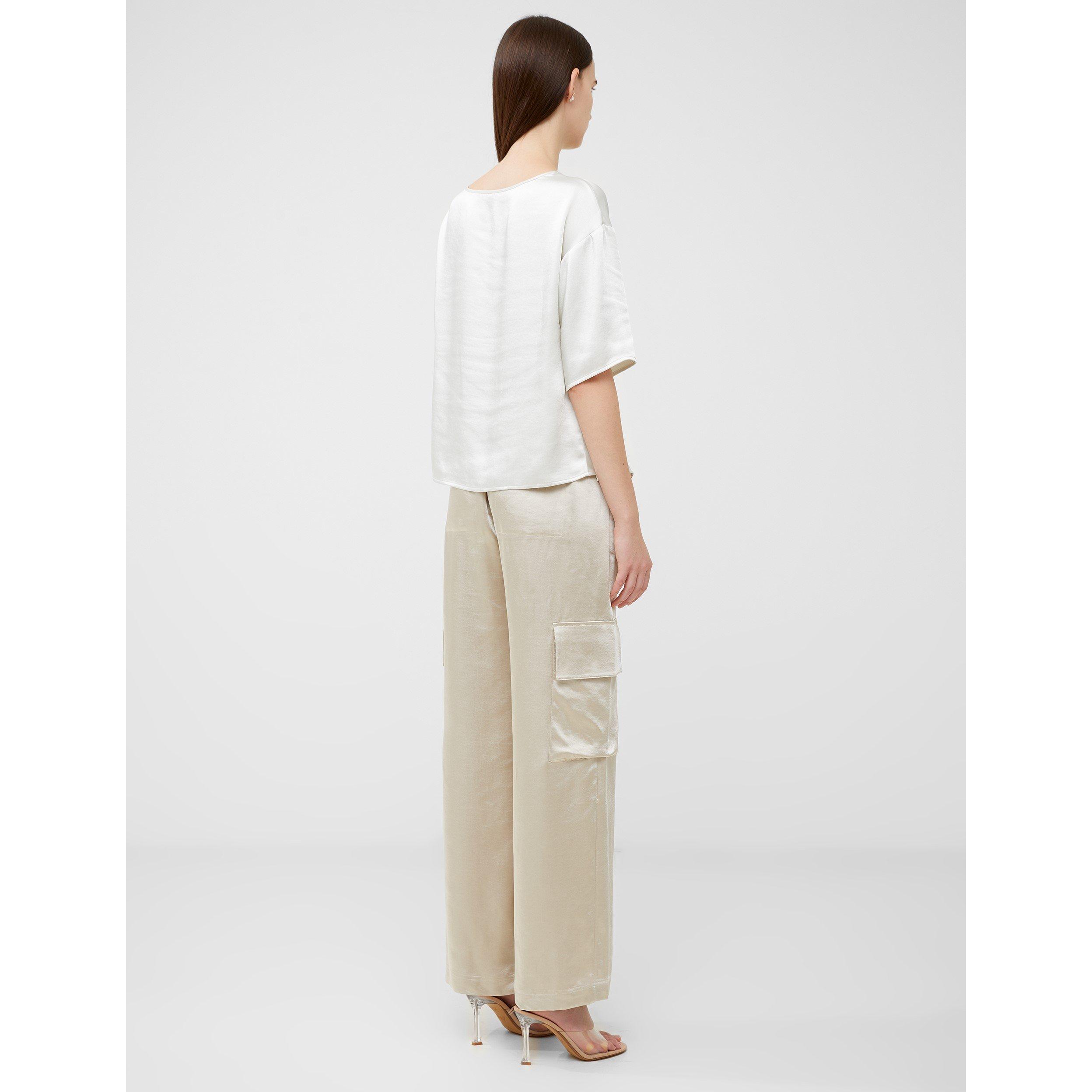 90-Silver Lng - French Connection - Women's Chloetta Pleated Top - 3