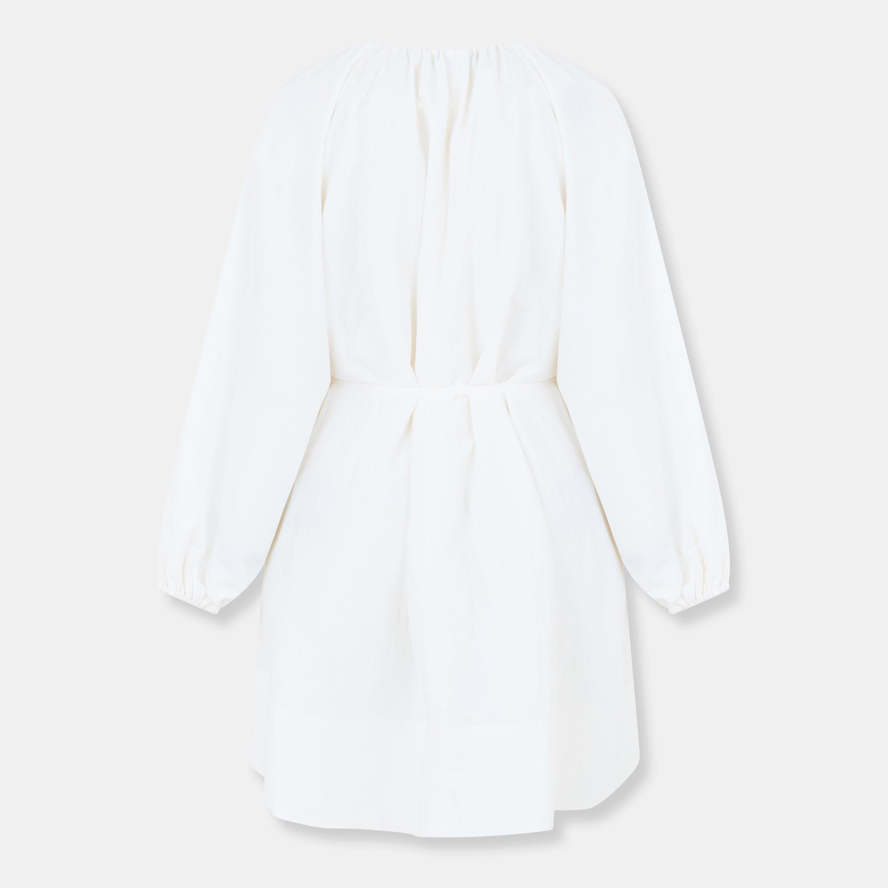 10-Linen White - French Connection - Women's Alora A Line Dress - 2