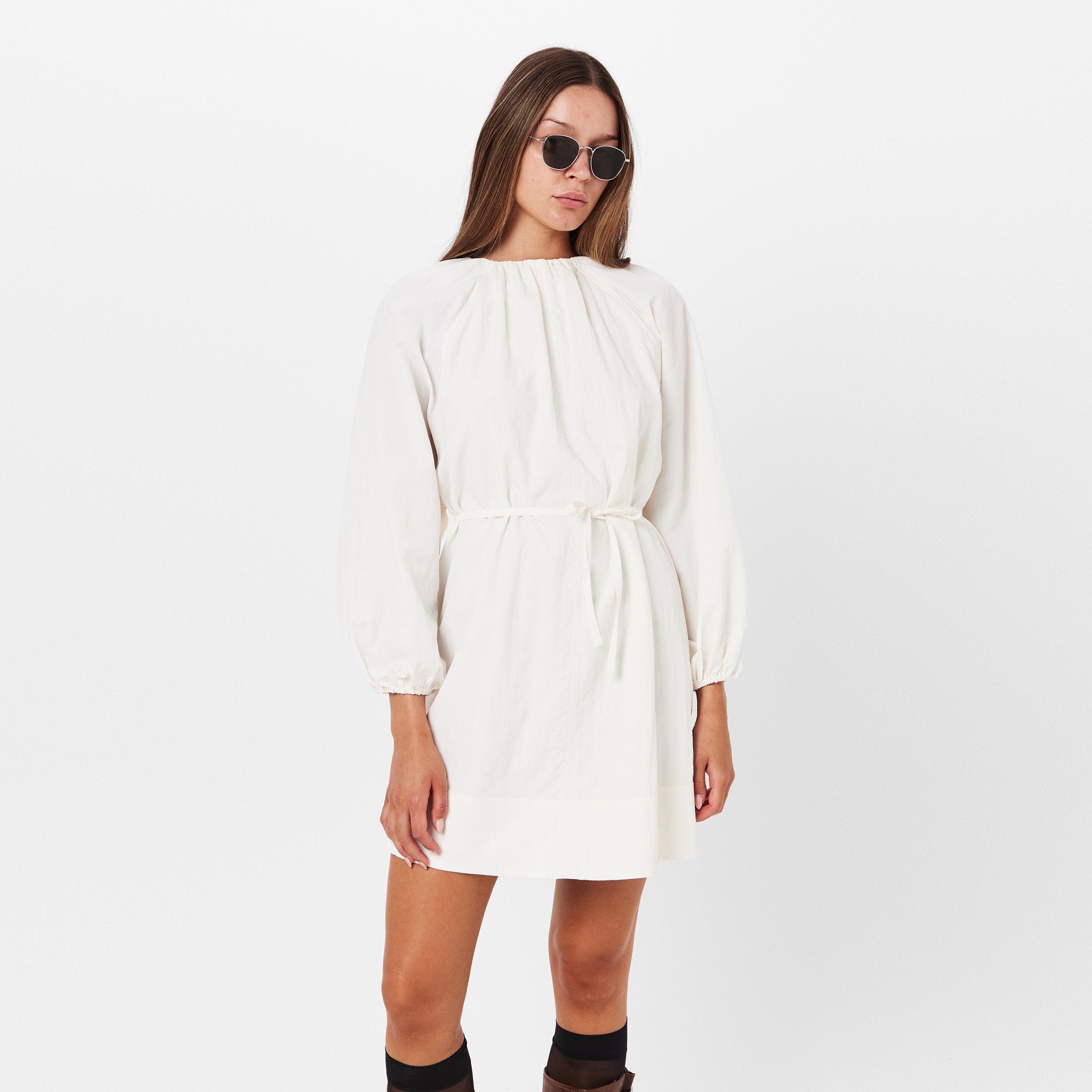 10-Linen White - French Connection - Women's Alora A Line Dress - 3