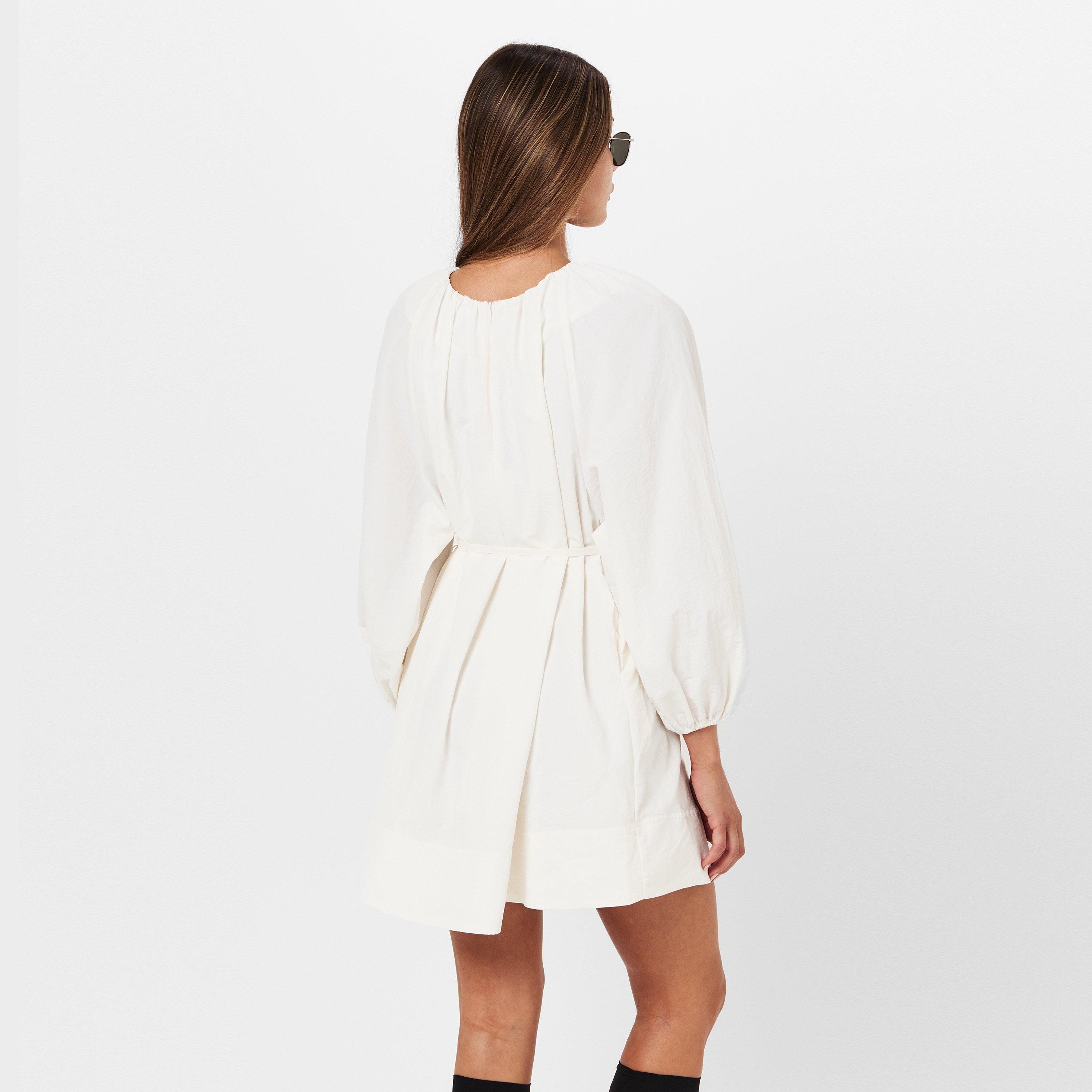 10-Linen White - French Connection - Women's Alora A Line Dress - 4