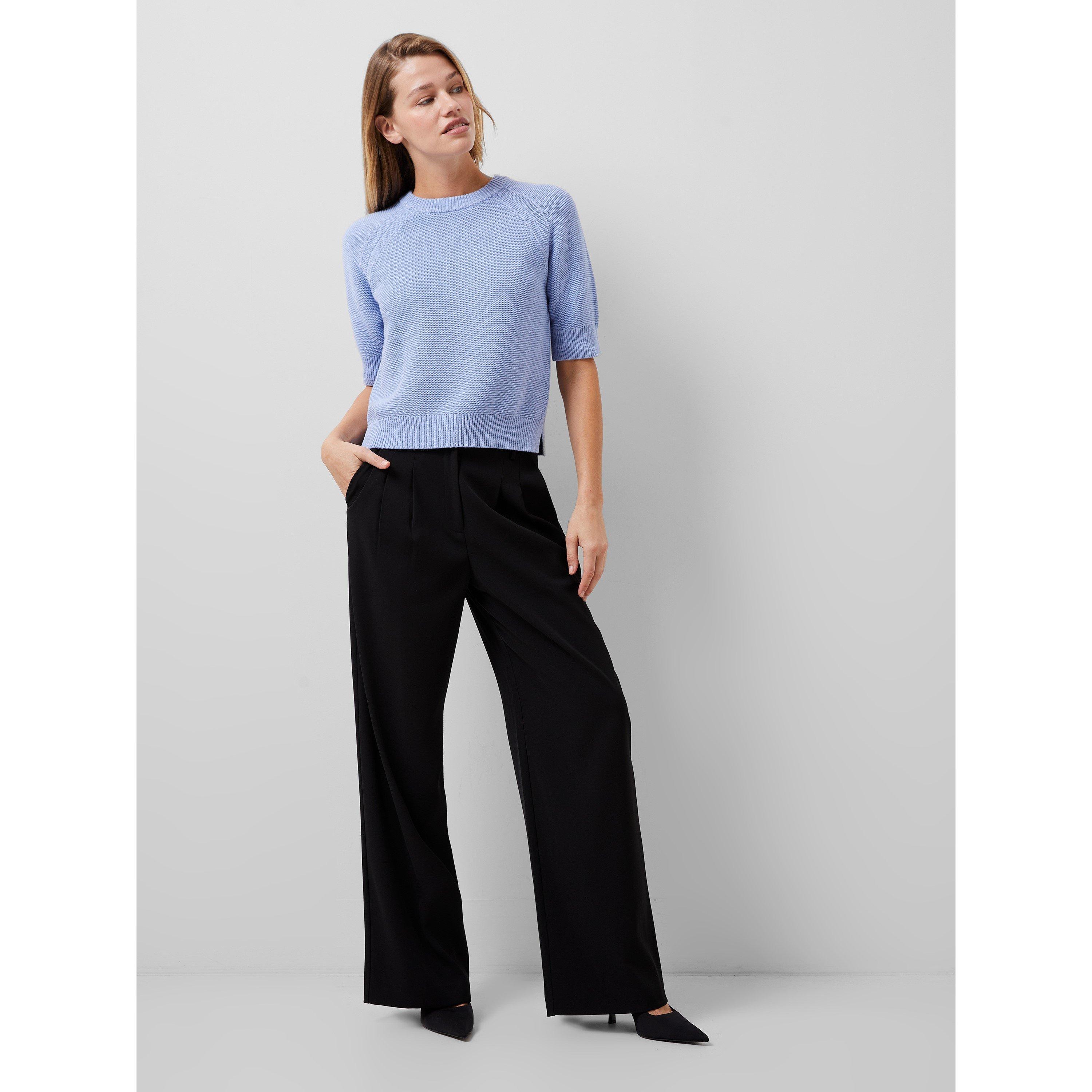 French Connection Women's Lily Mozart Striped Short-Sleeve Crew Neck Jumper