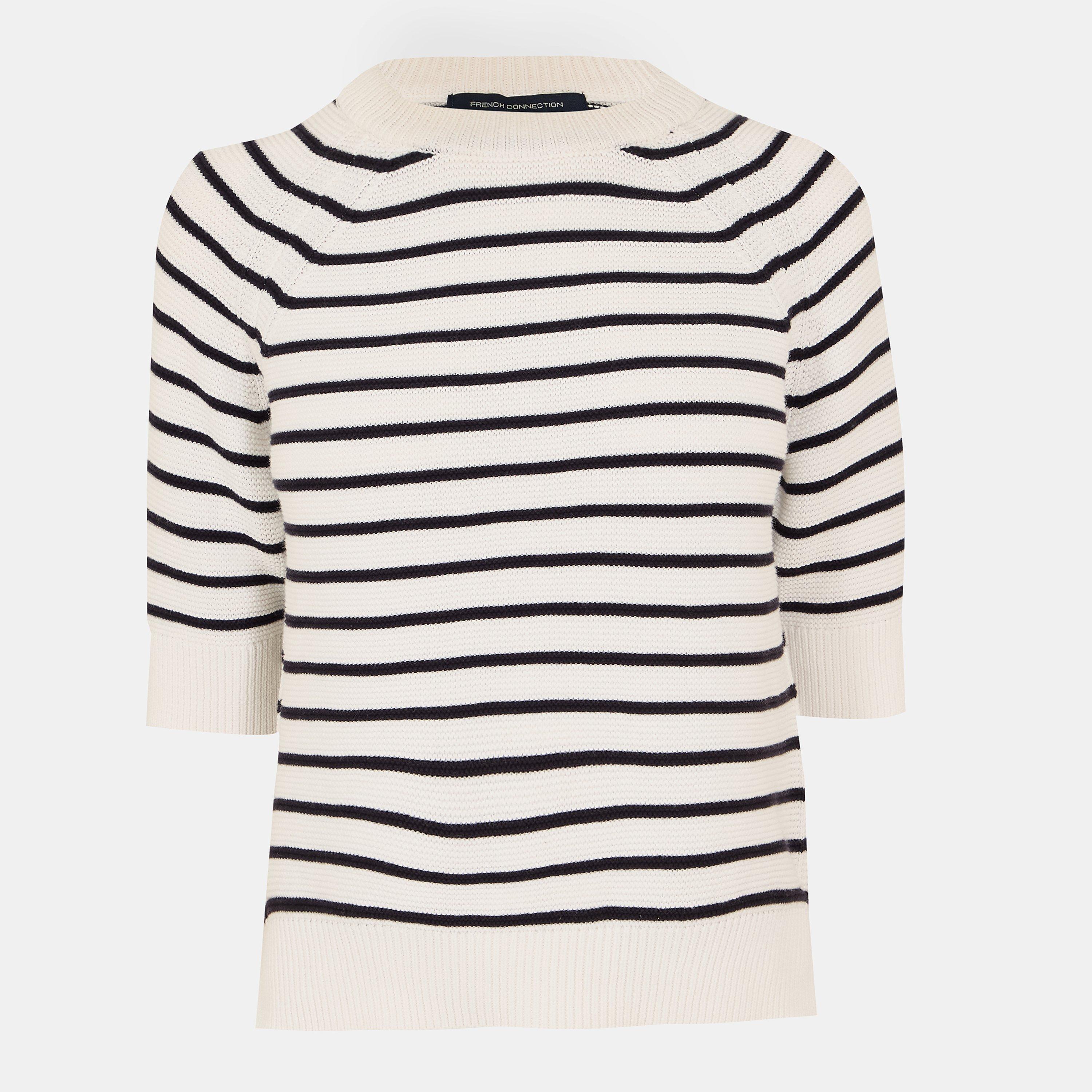 Women's Lily Mozart Striped Short-Sleeve Crew Neck Jumper