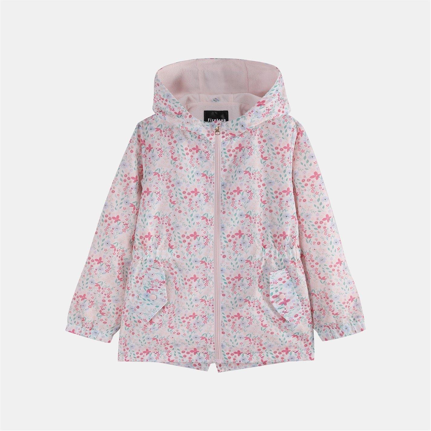 Pink - Firetrap - Kids Enchanted Blossom Pink Floral Hooded Long Sleeve Anorak - 1