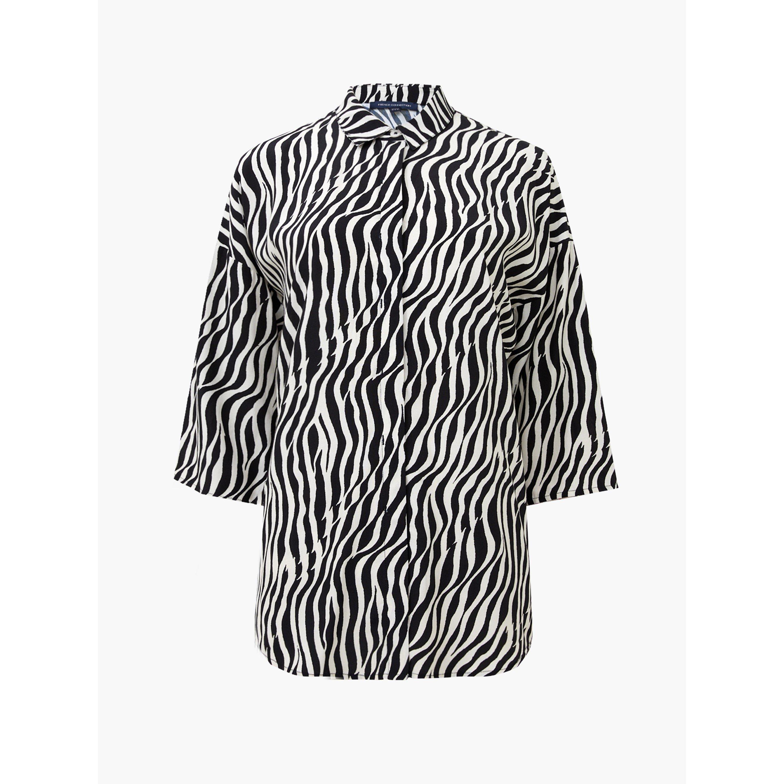 01-Blackout-Cls - French Connection - Women's Long-Sleeve Patterned Shirt - 4