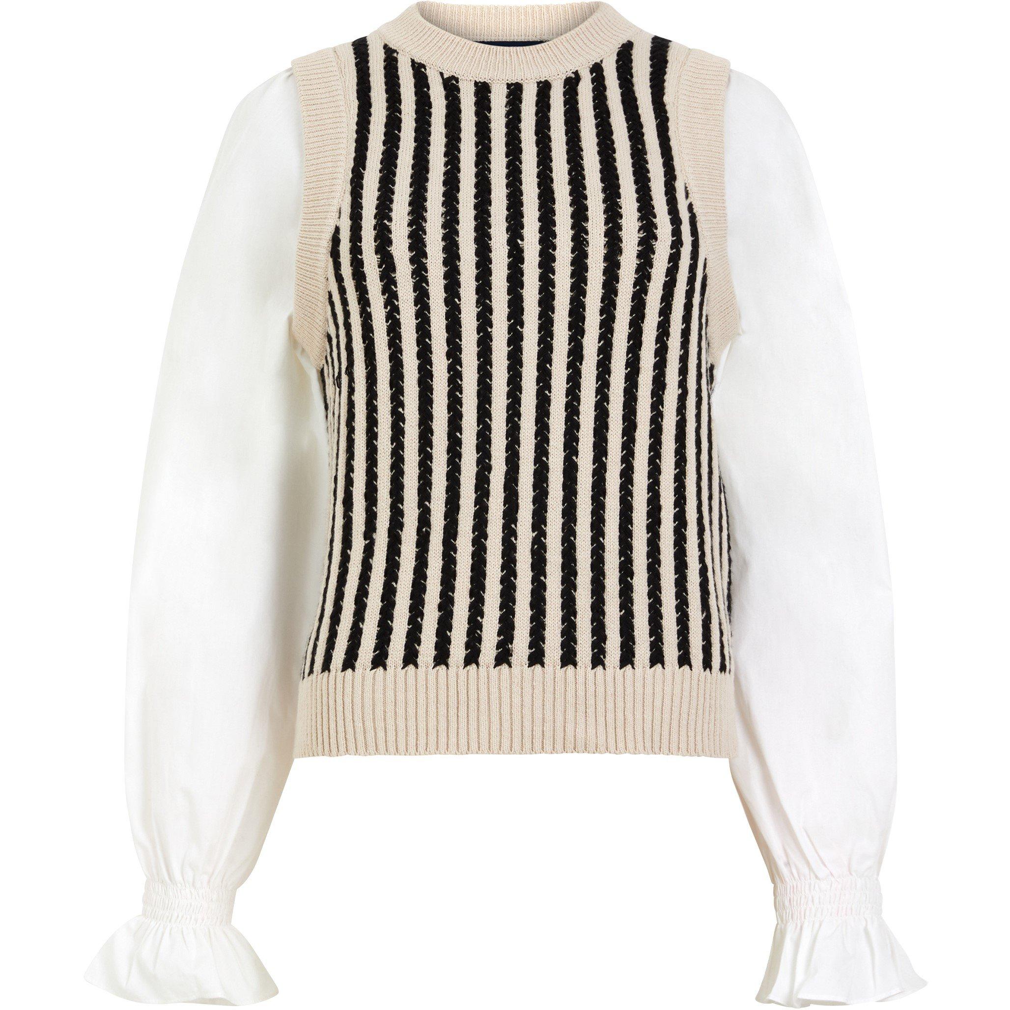 01-Black Ash-Cl - French Connection - Women's Moma Crew Neck Jumper - 4