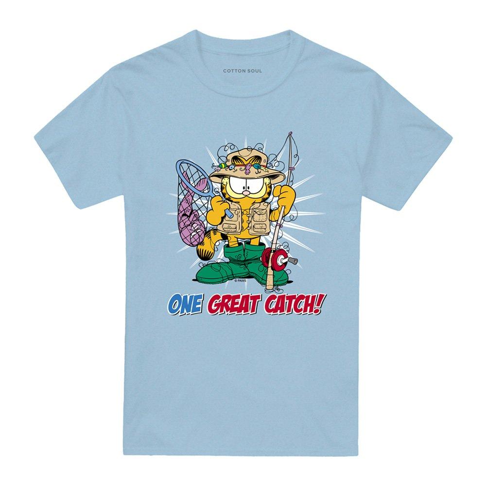 Blue - Garfield - Garfield One Great Catch T Shirt Light Blue - 4