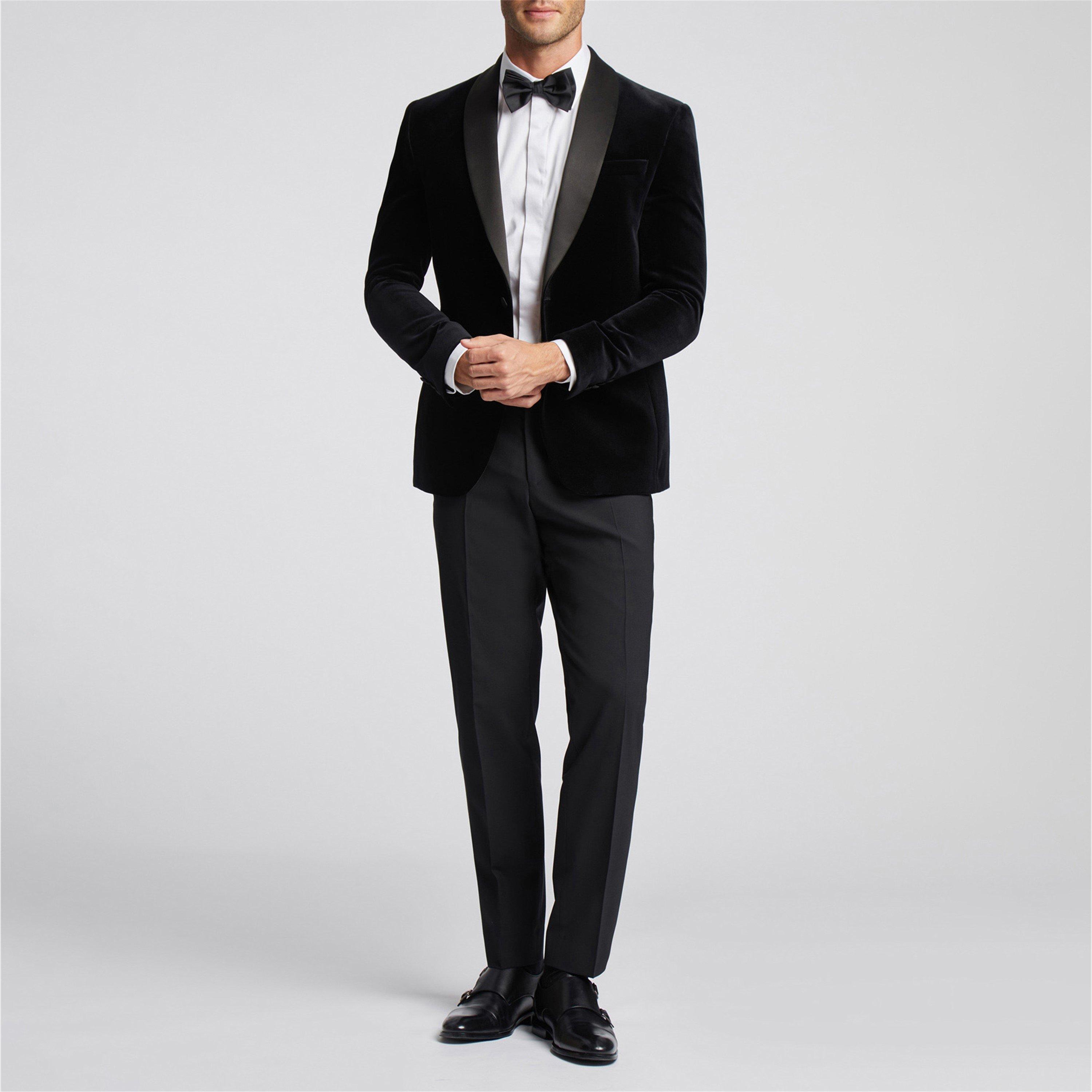 Zwart - Ted Baker - Men's Vilas Cotton Long Sleeve Slim Fit Blazer - 6