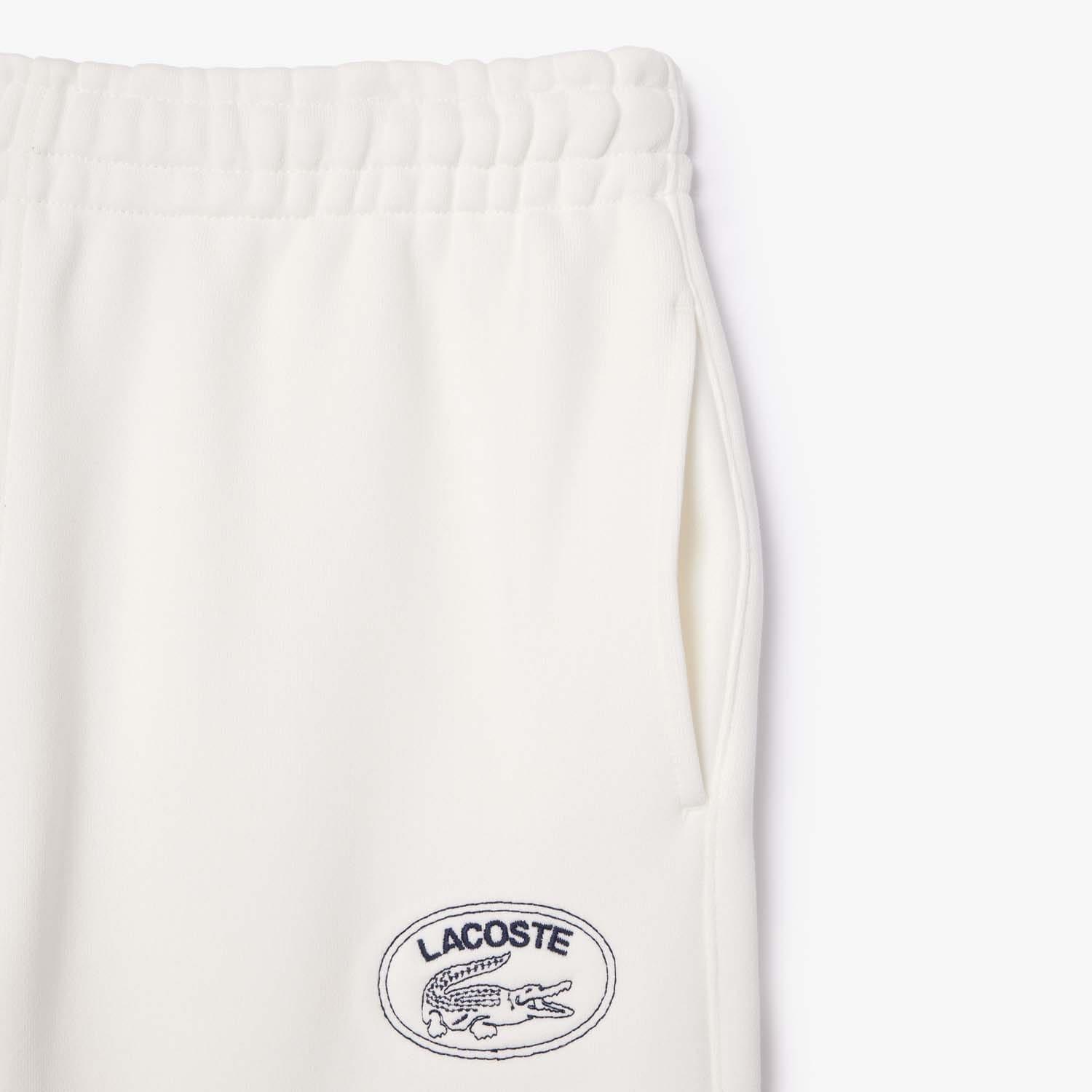 Cream - Lacoste - Straight Leg Embroidered Sweatpants - 5