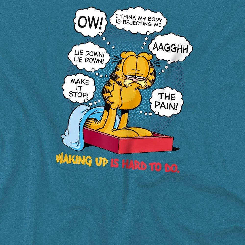 Grey - Garfield - Garfield Waking Up Is Hard To Do T Shirt Slate - 2