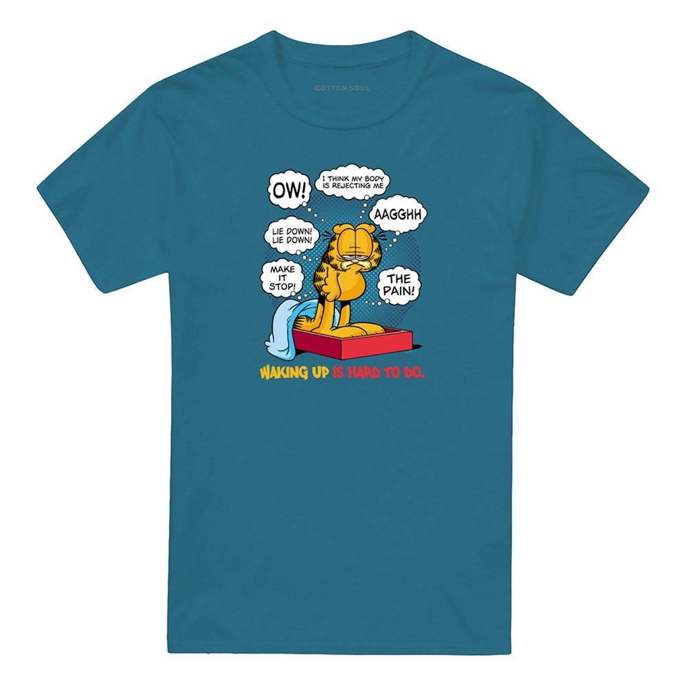 Grey - Garfield - Garfield Waking Up Is Hard To Do T Shirt Slate - 4