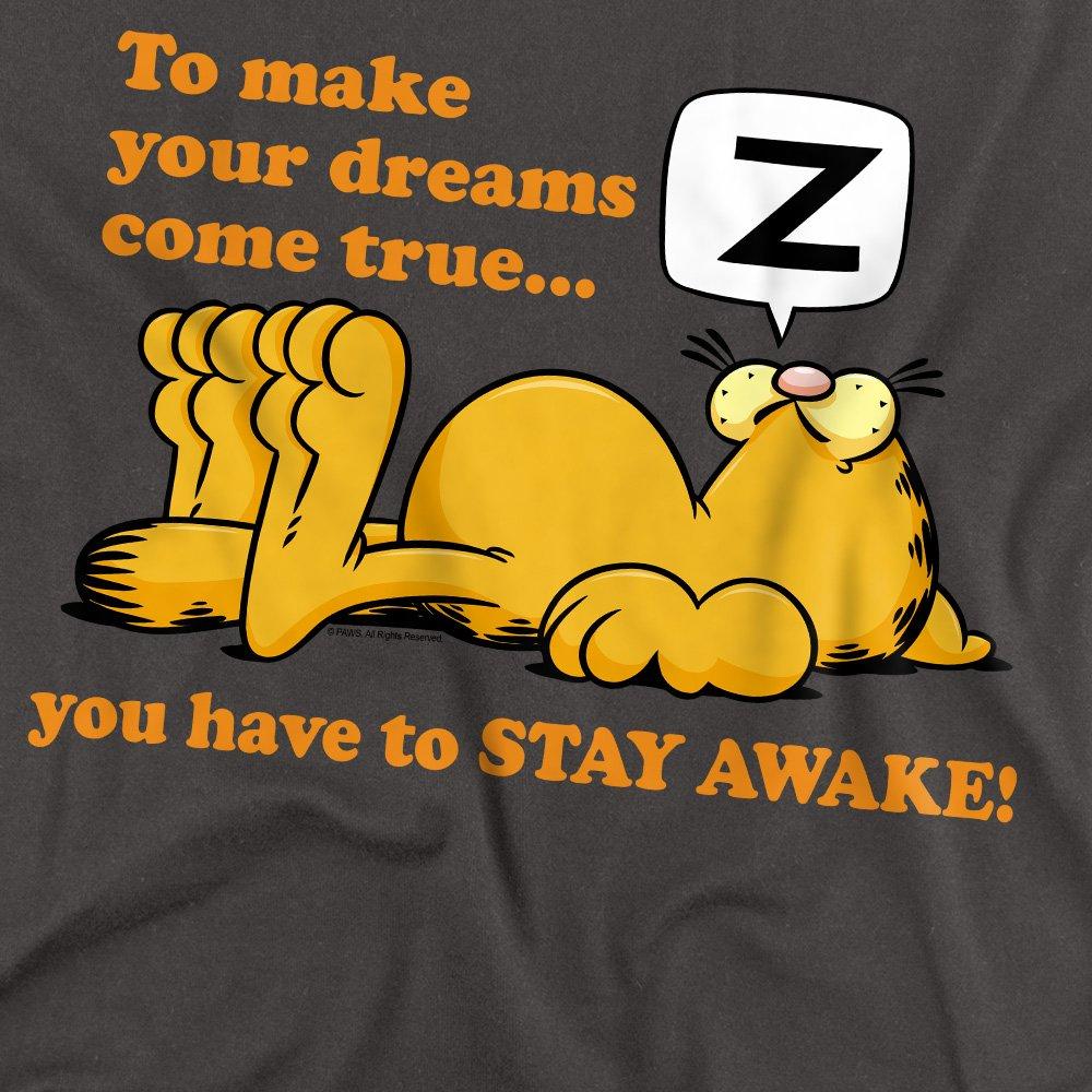 Grey - Garfield - Garfield Stay Awake Long Sleeve T-Shirt Charcoal - 2