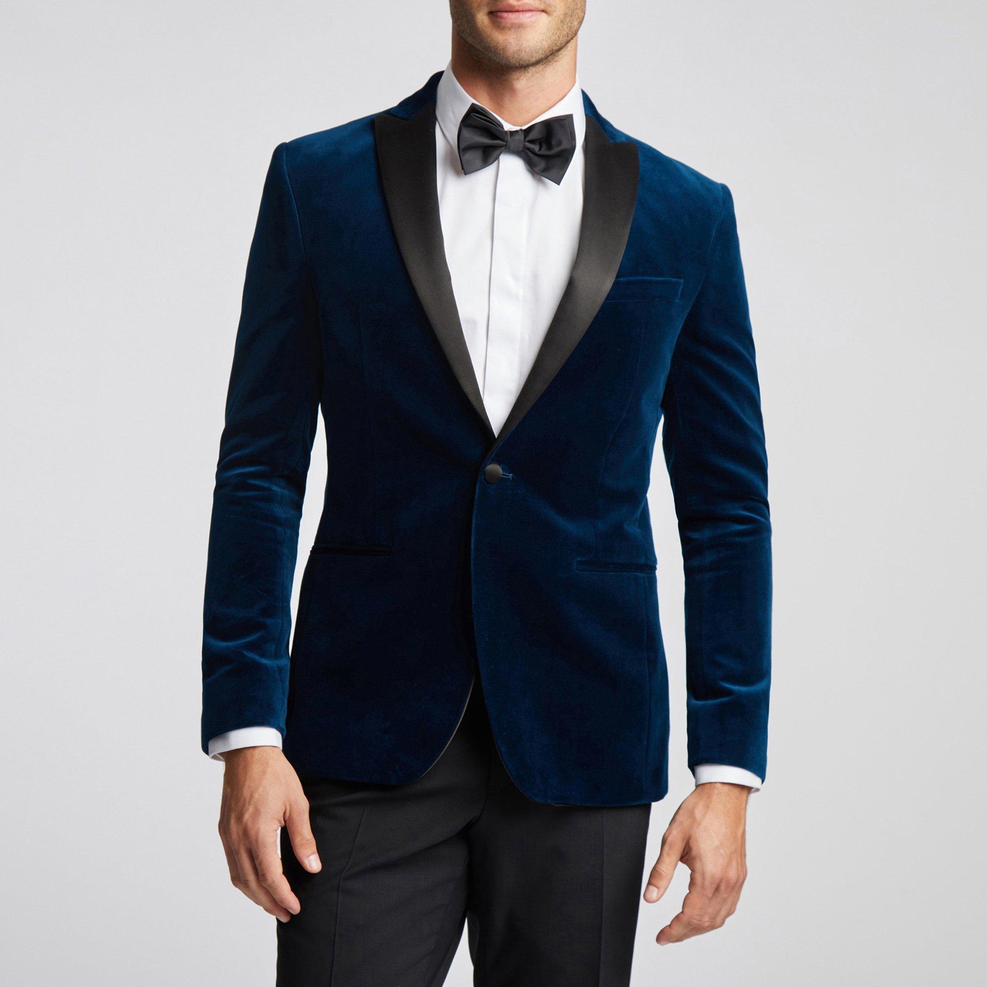 Verde azulado - Ted Baker - Men's Elson Cotton Long Sleeve Slim Fit Blazer - 3