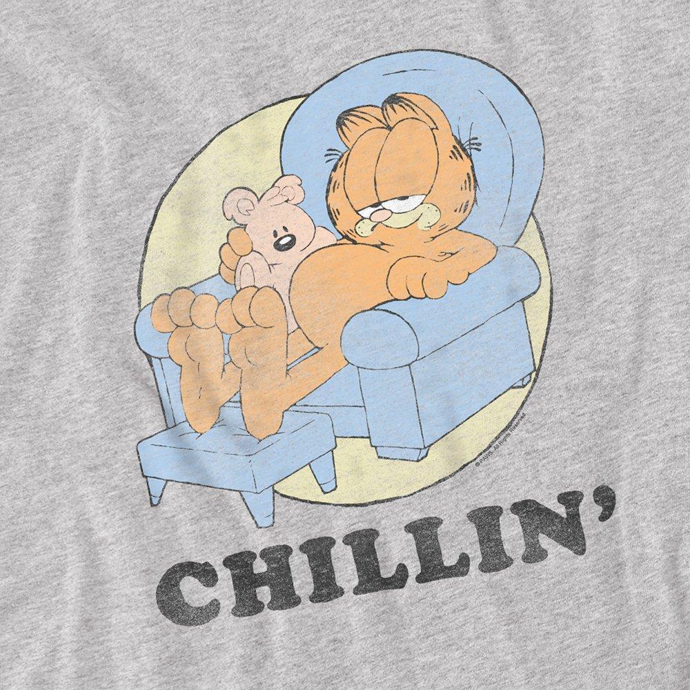 Grey - Garfield - Garfield Chillin T Shirt Athletic Heather - 2