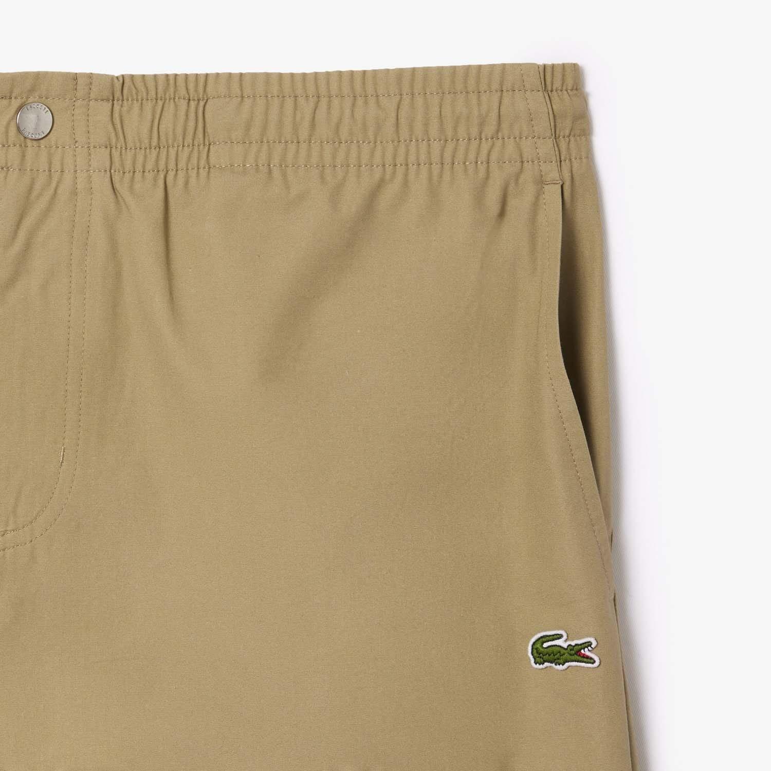 Beige - Lacoste - Relaxed-Fit Poplin Shorts - 2