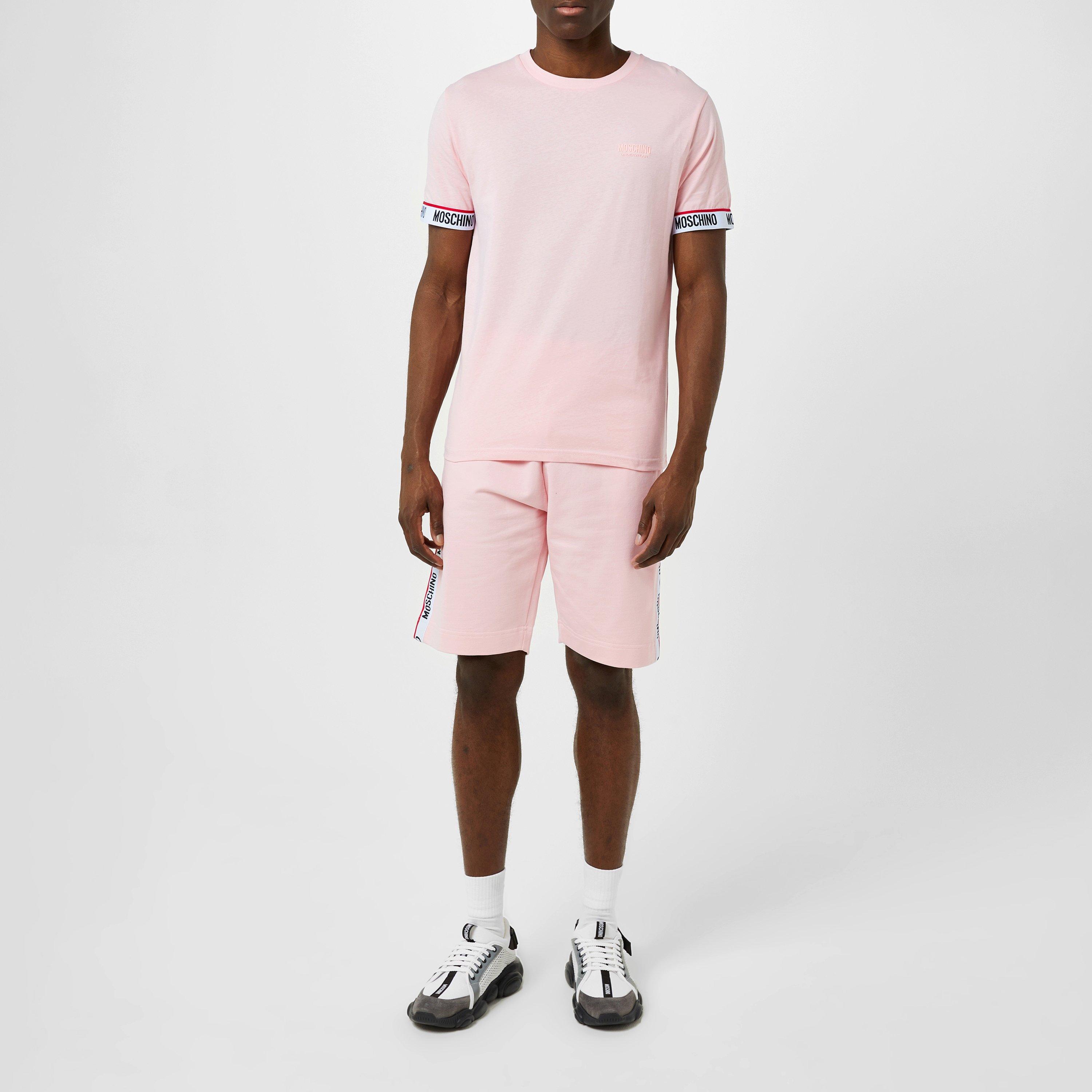 Pink - Moschino - Logo Tape Track Shorts - 6