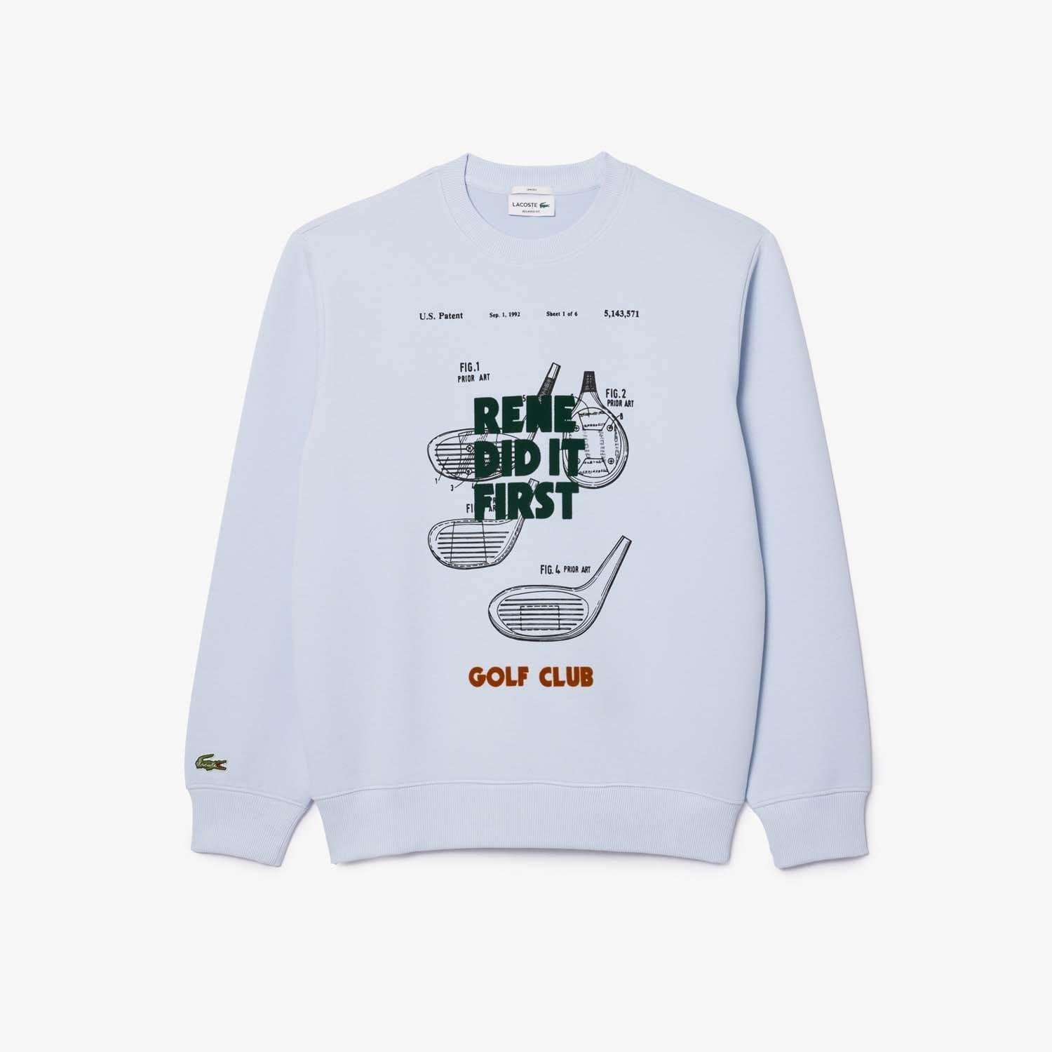 Blue - Lacoste - Relaxed Fit Piqu¿ Motif Sweatshirt - 1
