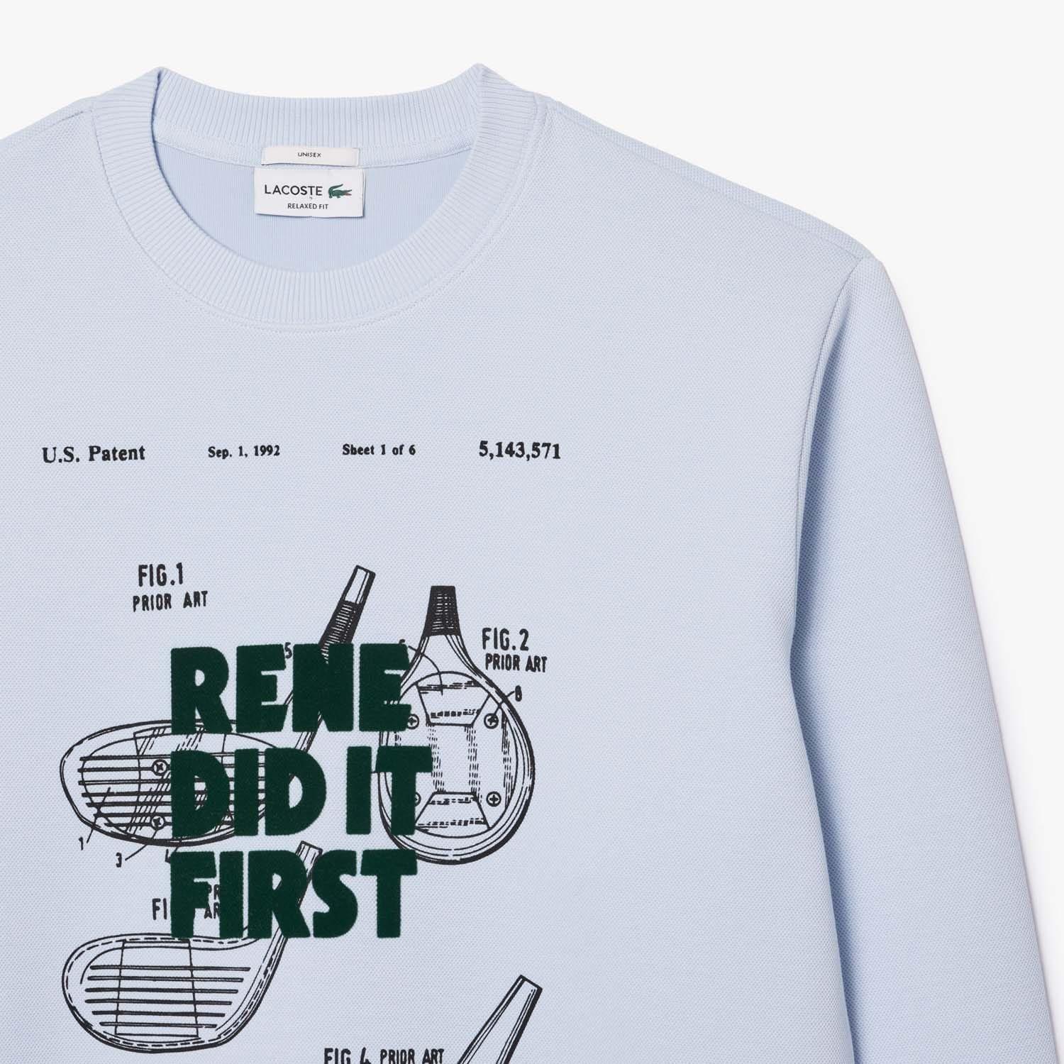 Blue - Lacoste - Relaxed Fit Piqu¿ Motif Sweatshirt - 2