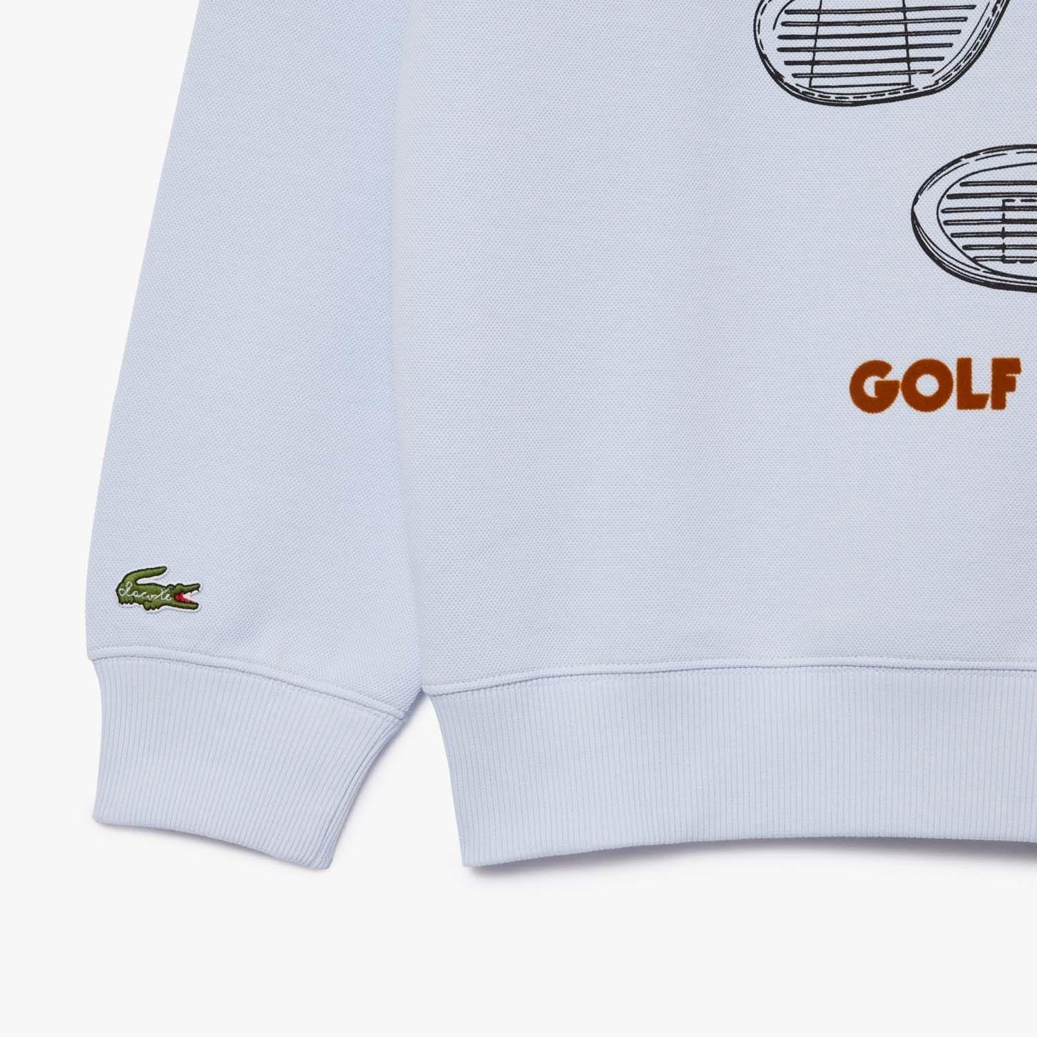 Blue - Lacoste - Relaxed Fit Piqu¿ Motif Sweatshirt - 3